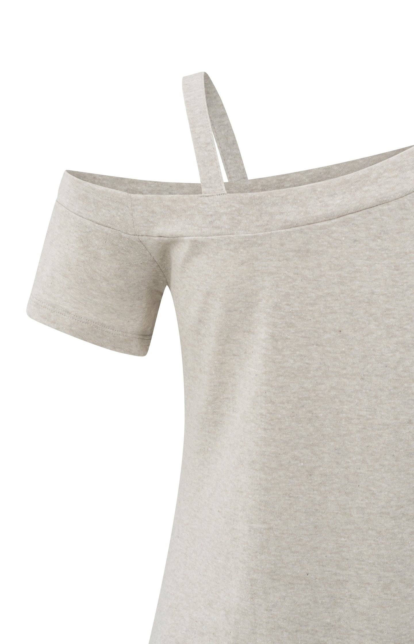 Asymmetric t-shirt with shoulder strap