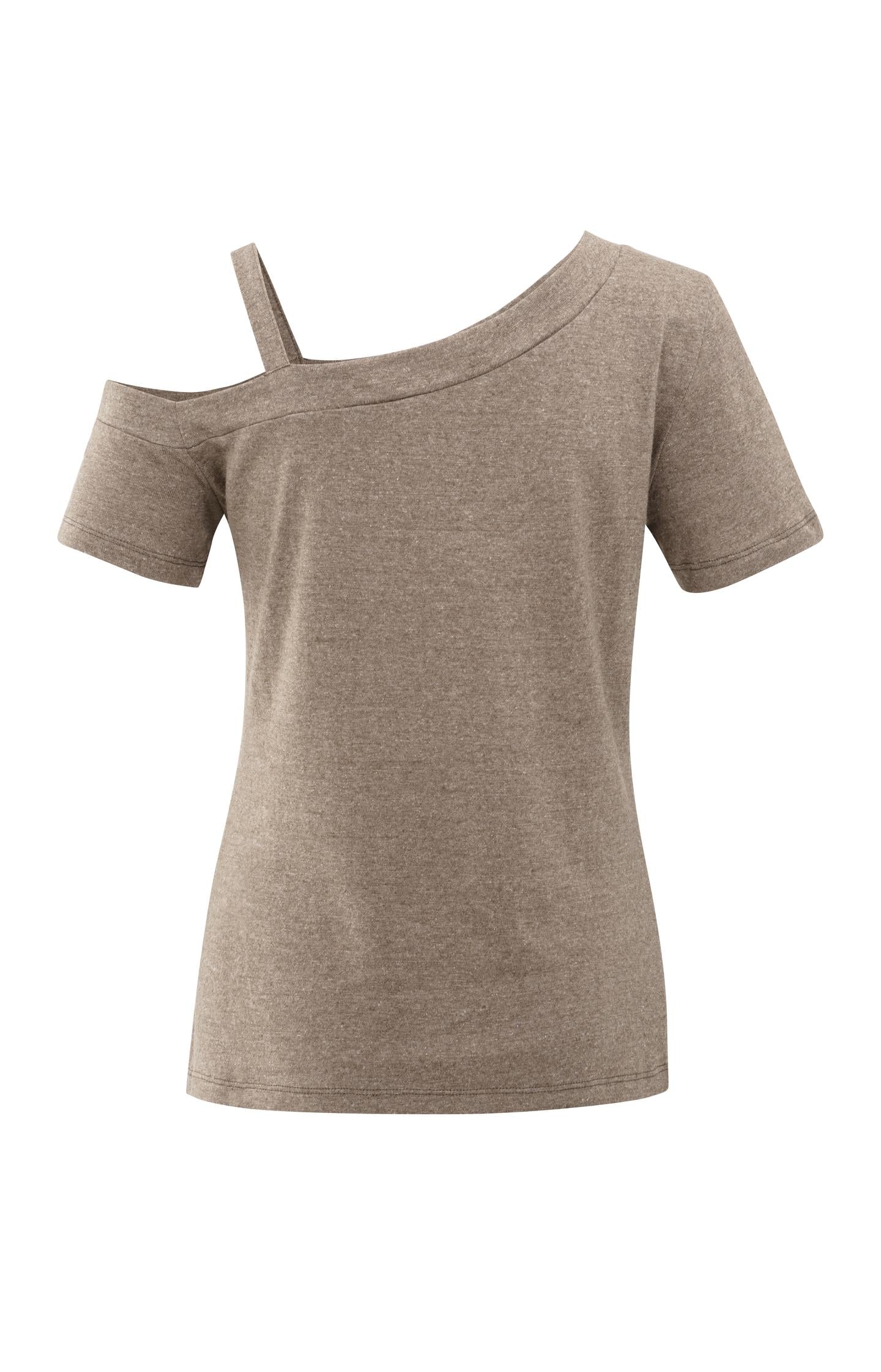 Asymmetric t-shirt with shoulder strap