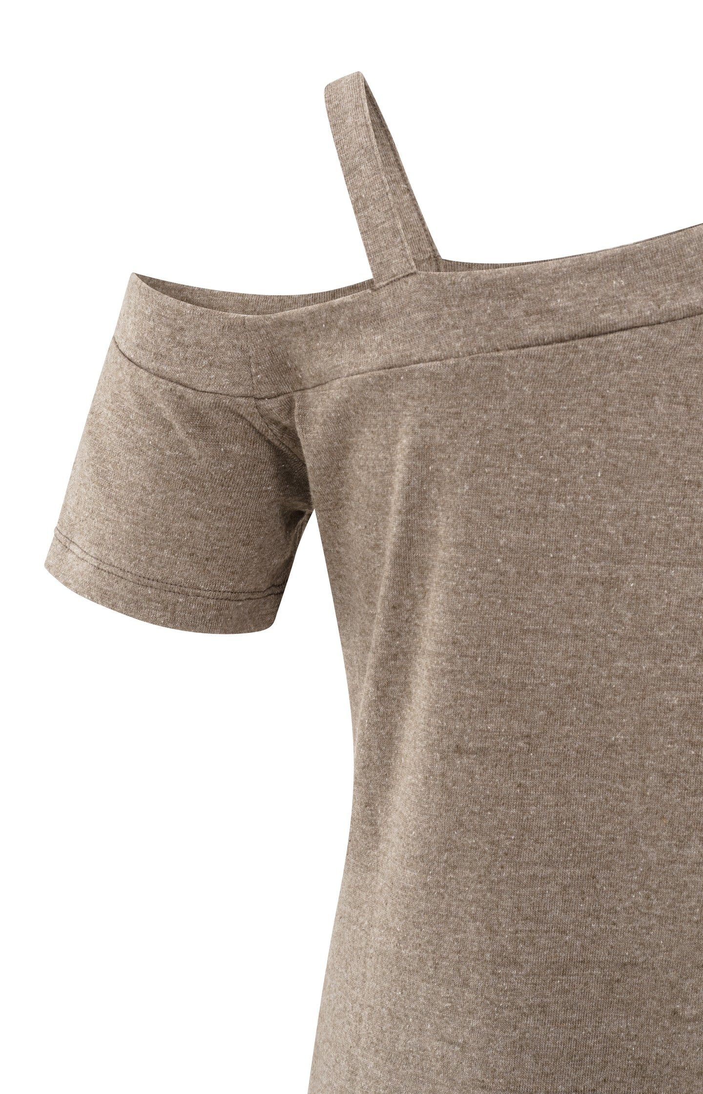 Asymmetric t-shirt with shoulder strap