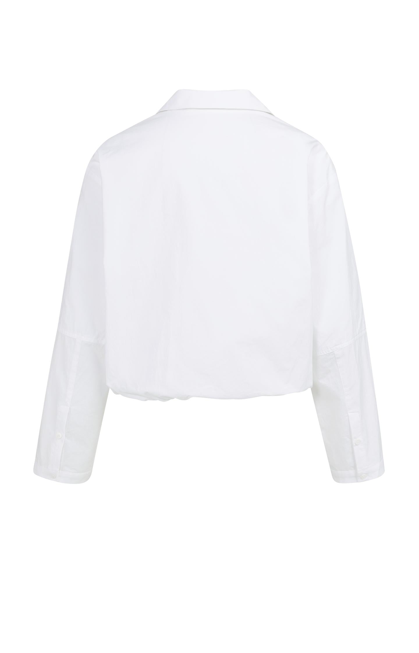 Balloon blouse with zipper and long sleeves