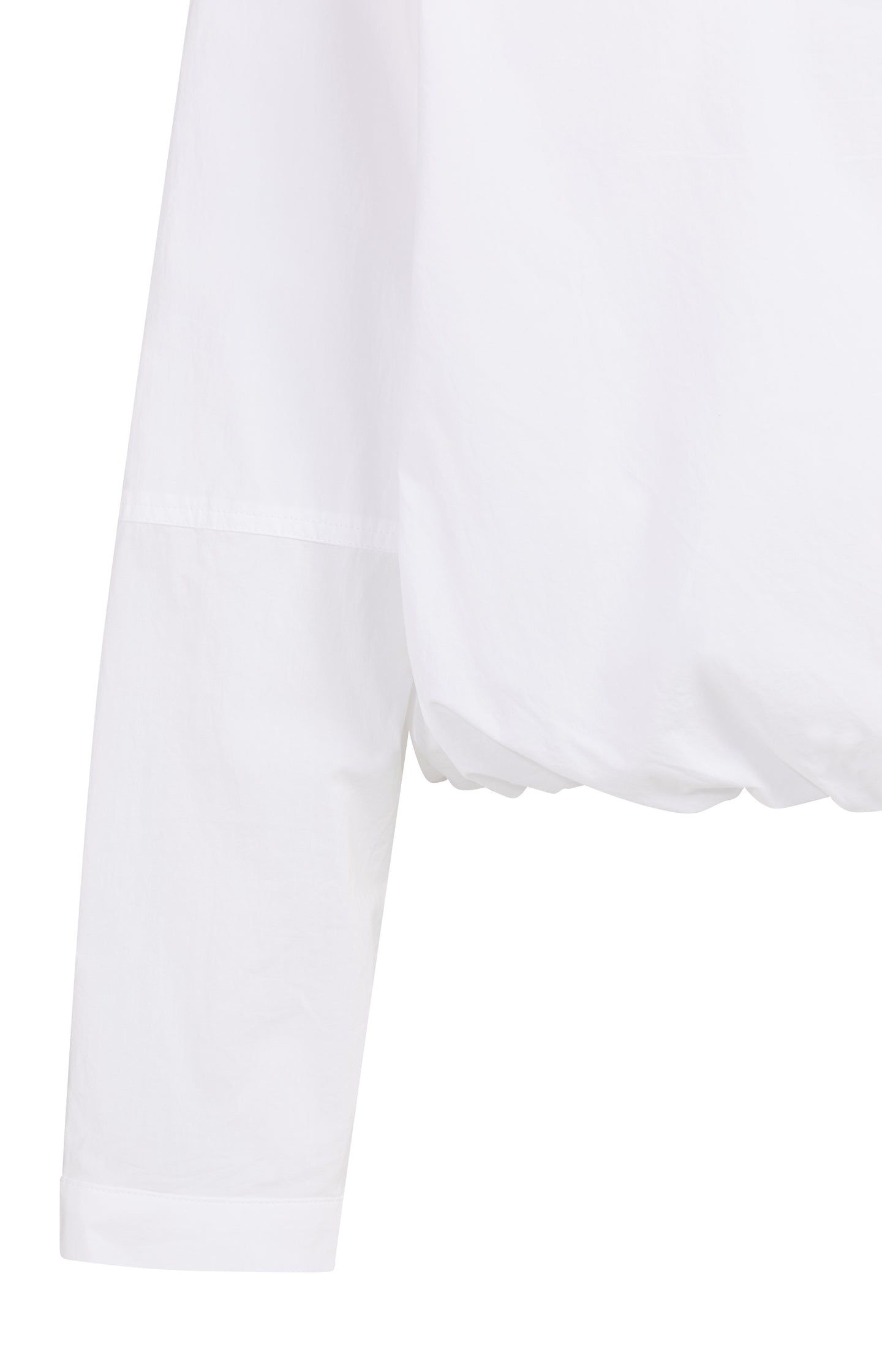Balloon blouse with zipper and long sleeves