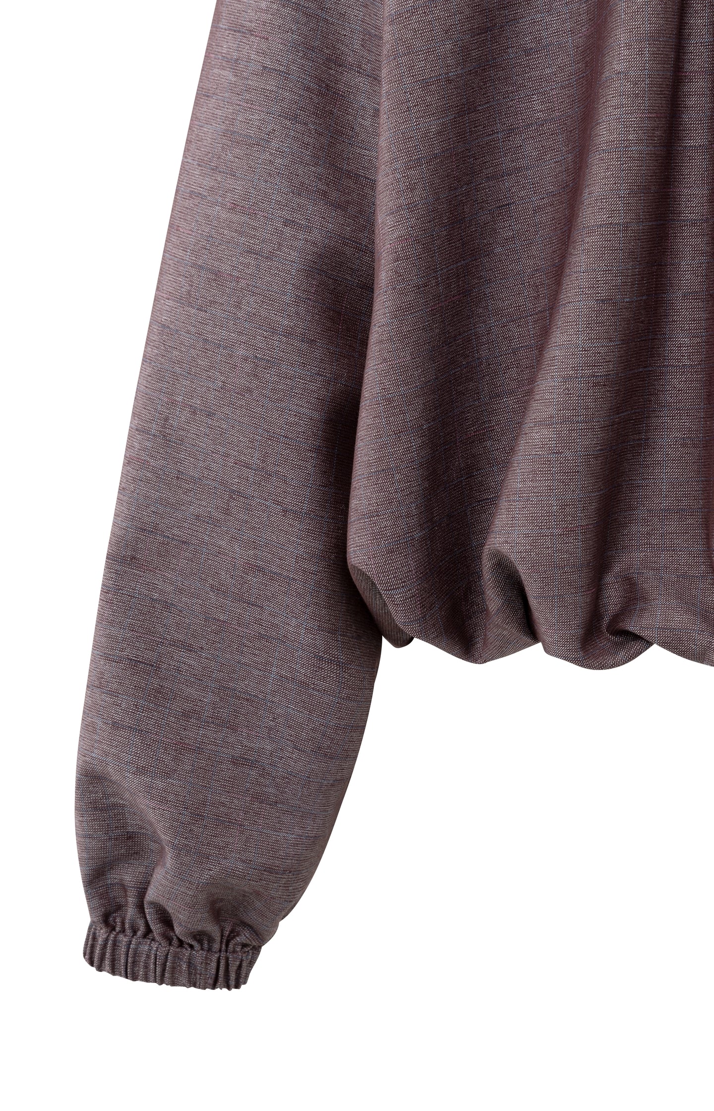 Balloon-shaped blouse jacket with stand-up collar