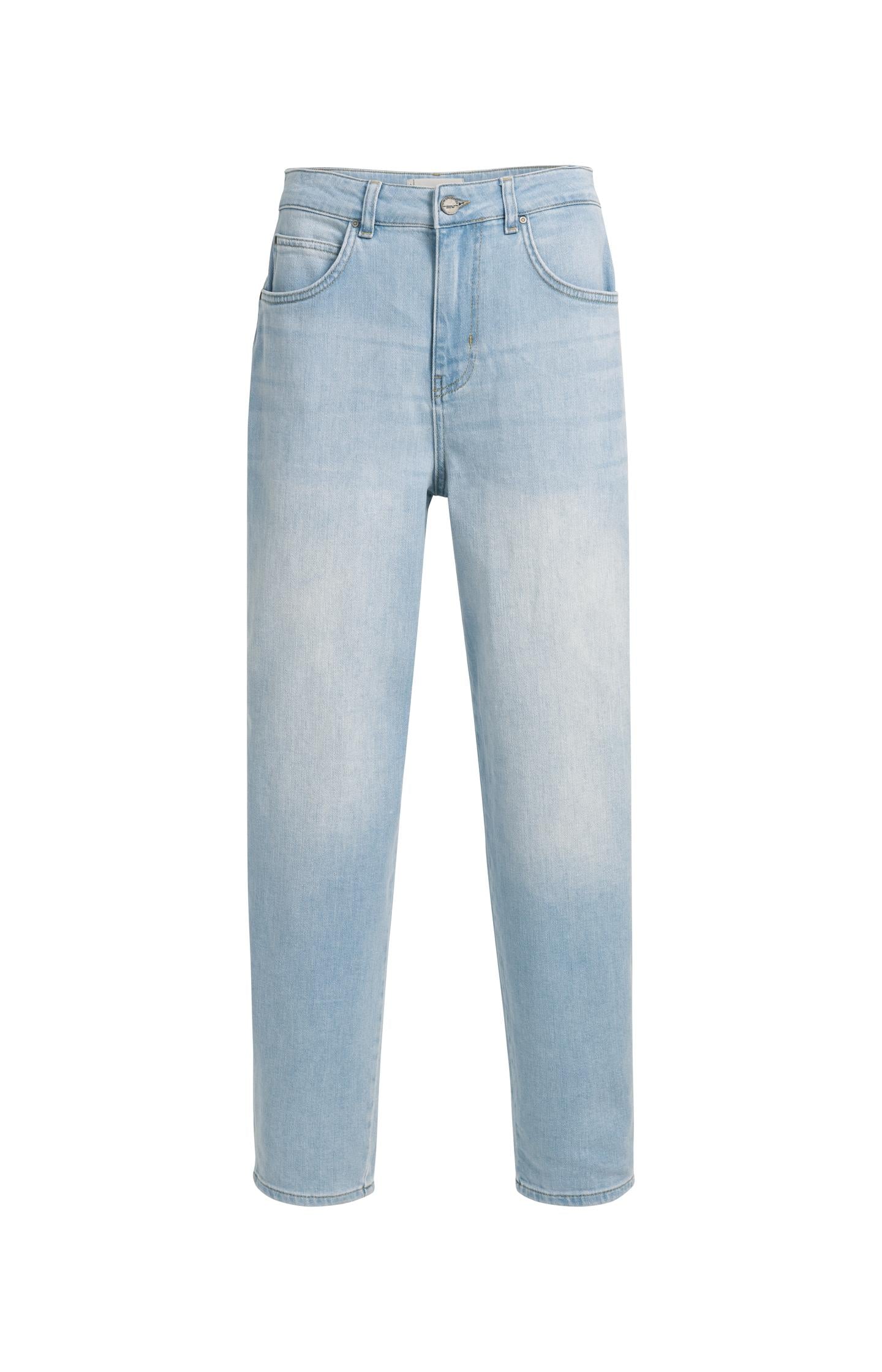 Barrel jeans in light washed denim