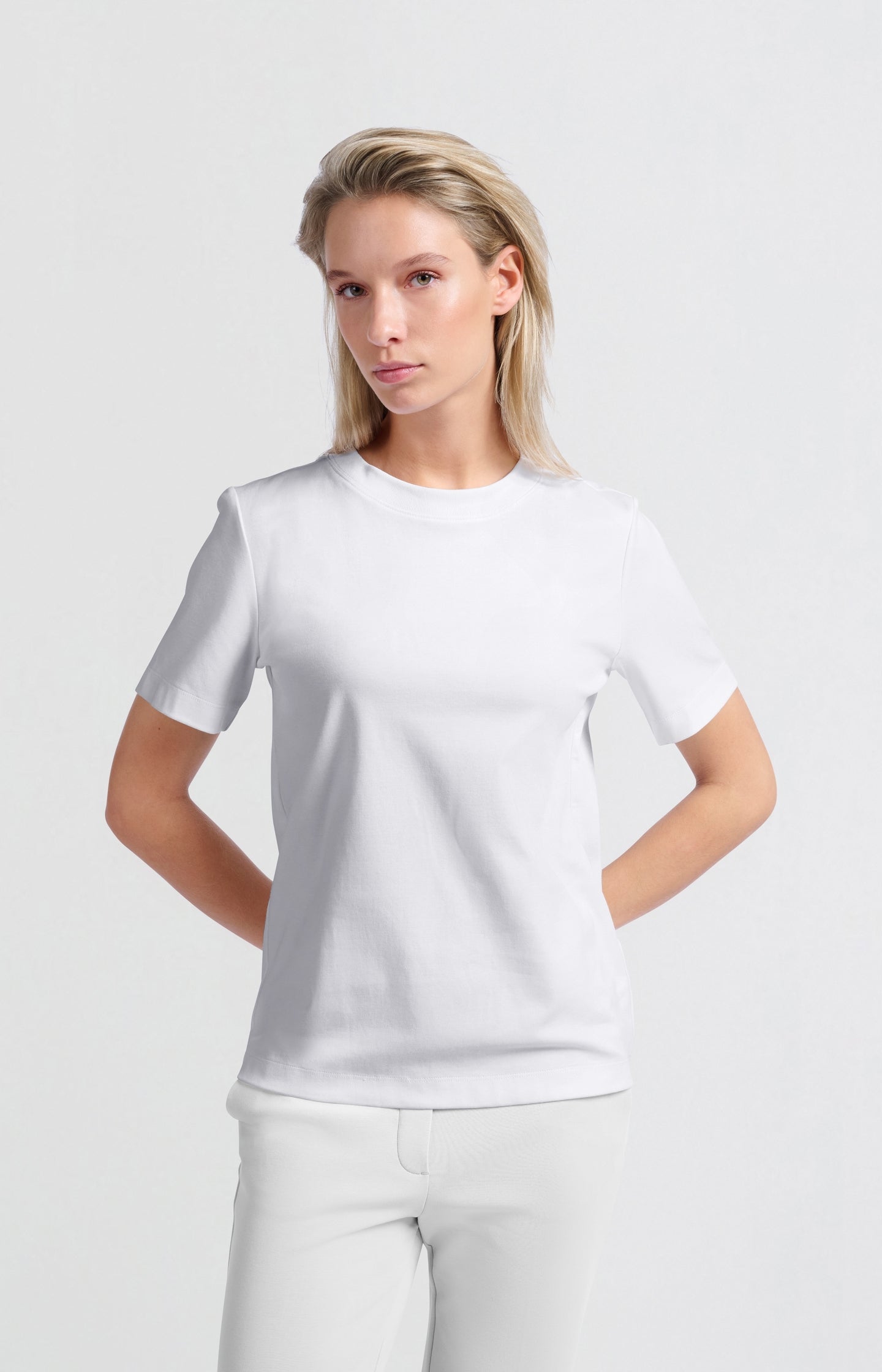IECCP Damen Langarm T-Shirt Basic - Rundhals Oberteil Aus 100% Polyester | Lässige Bluse Für Alltag