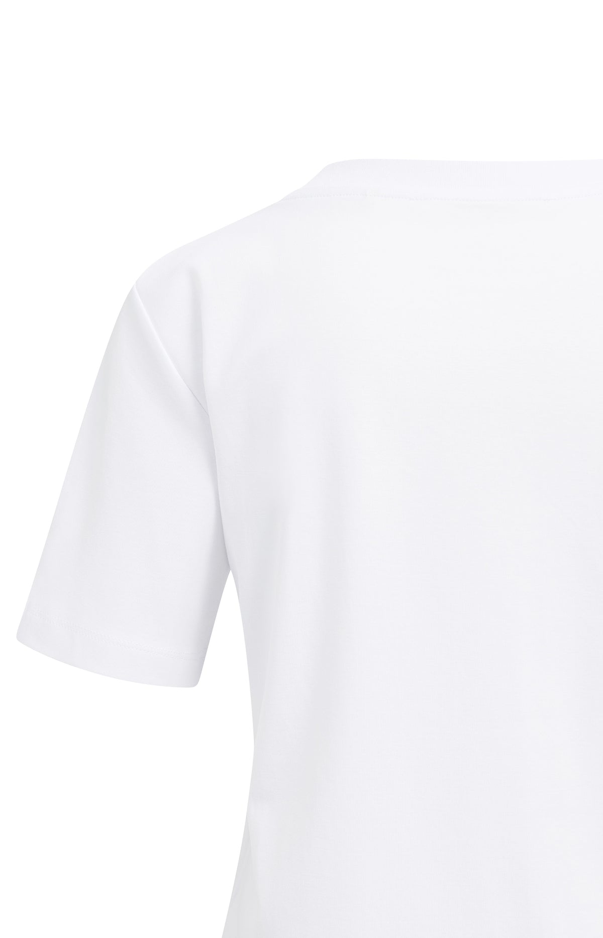 Basic T-shirt with V-neck and short sleeves