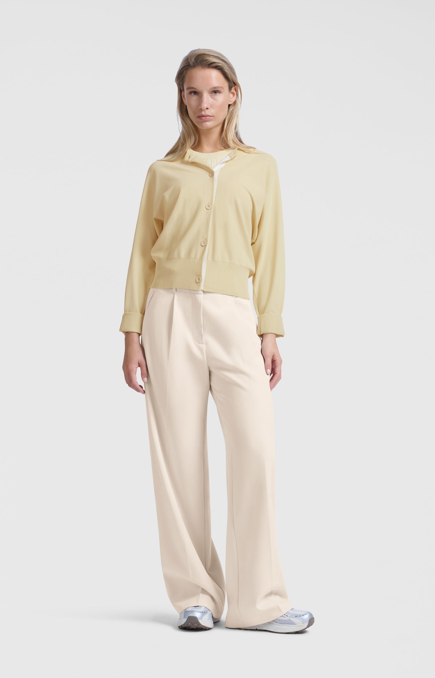 Batwing cardigan with contrasting details