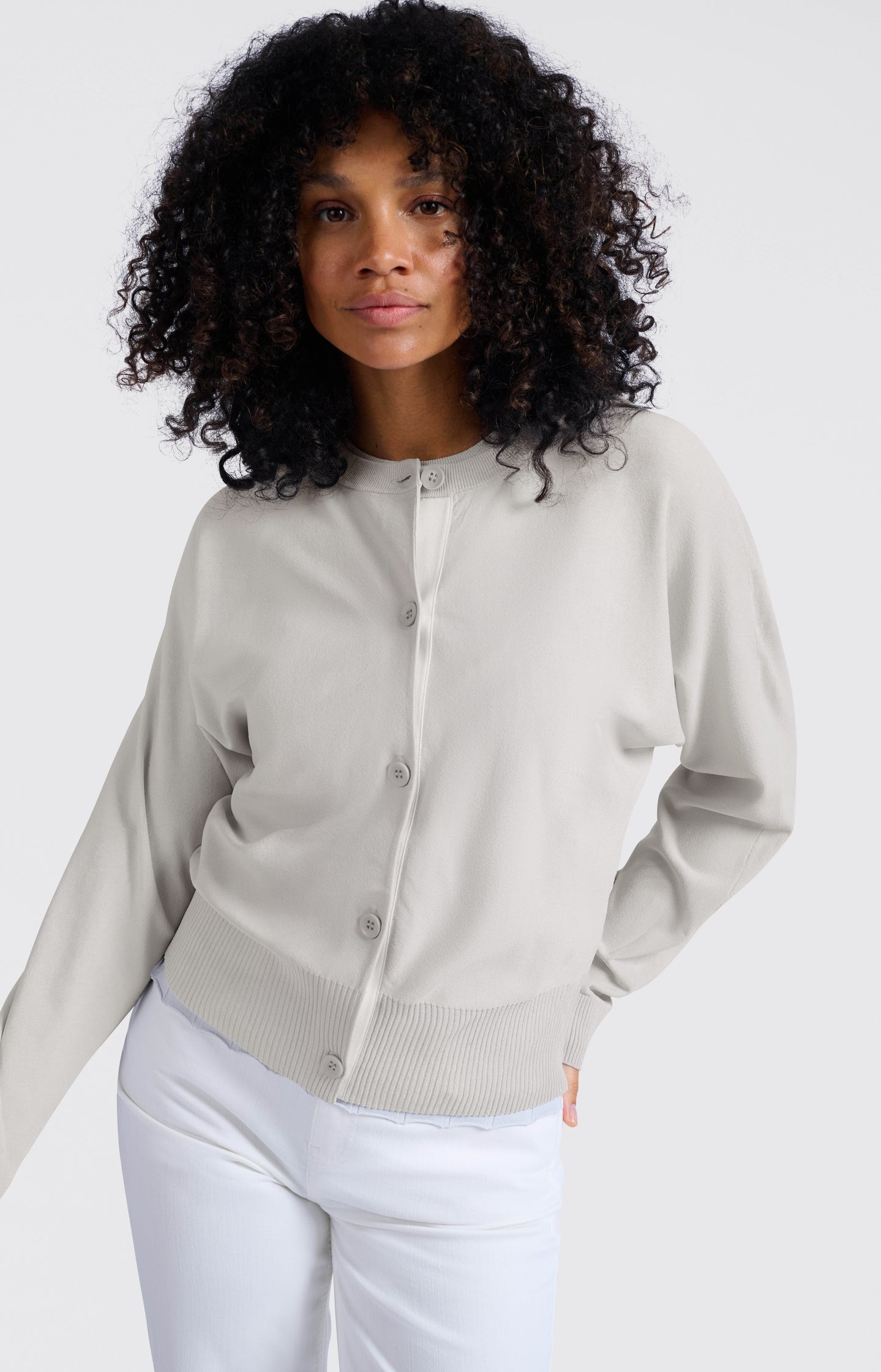 Batwing cardigan with contrasting details