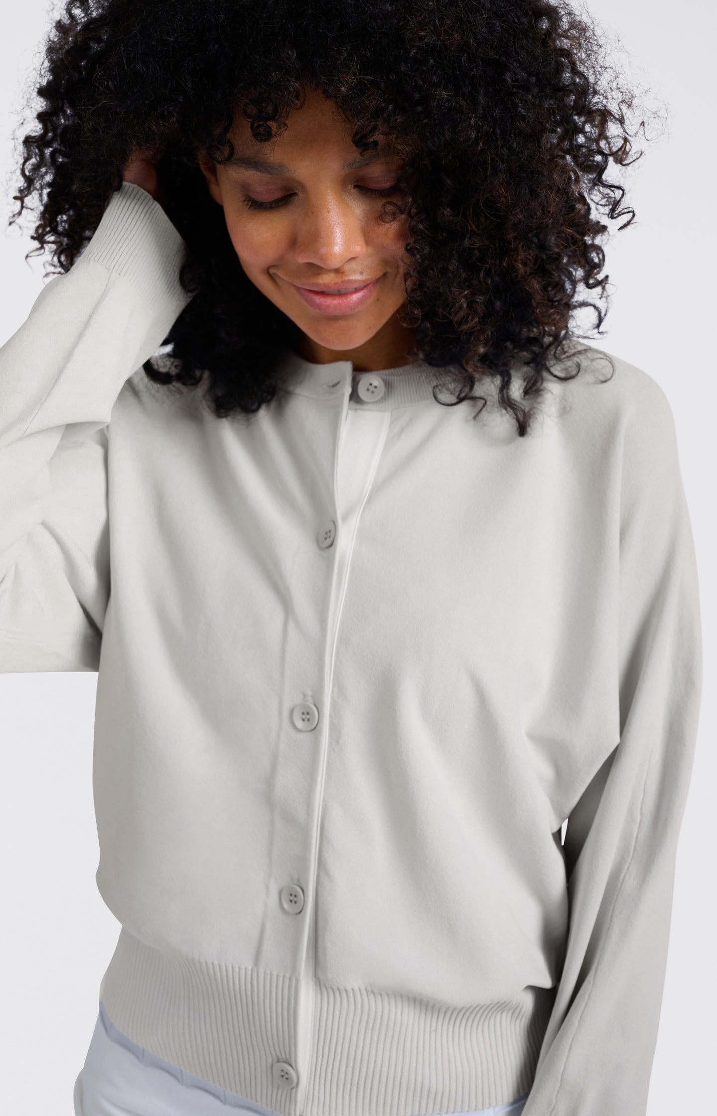 Batwing cardigan with contrasting details