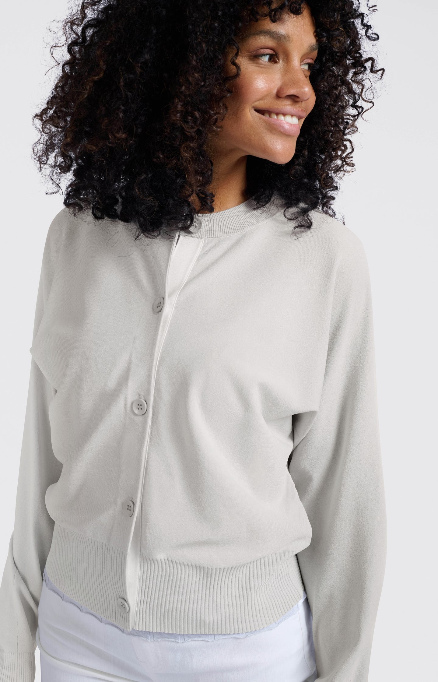 Batwing cardigan with contrasting details