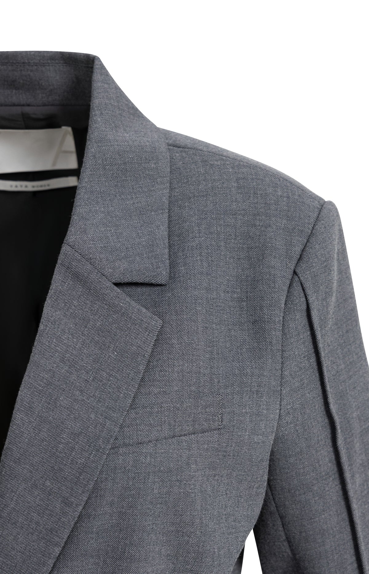 Blazer with belt detail - Medium Grey Melange