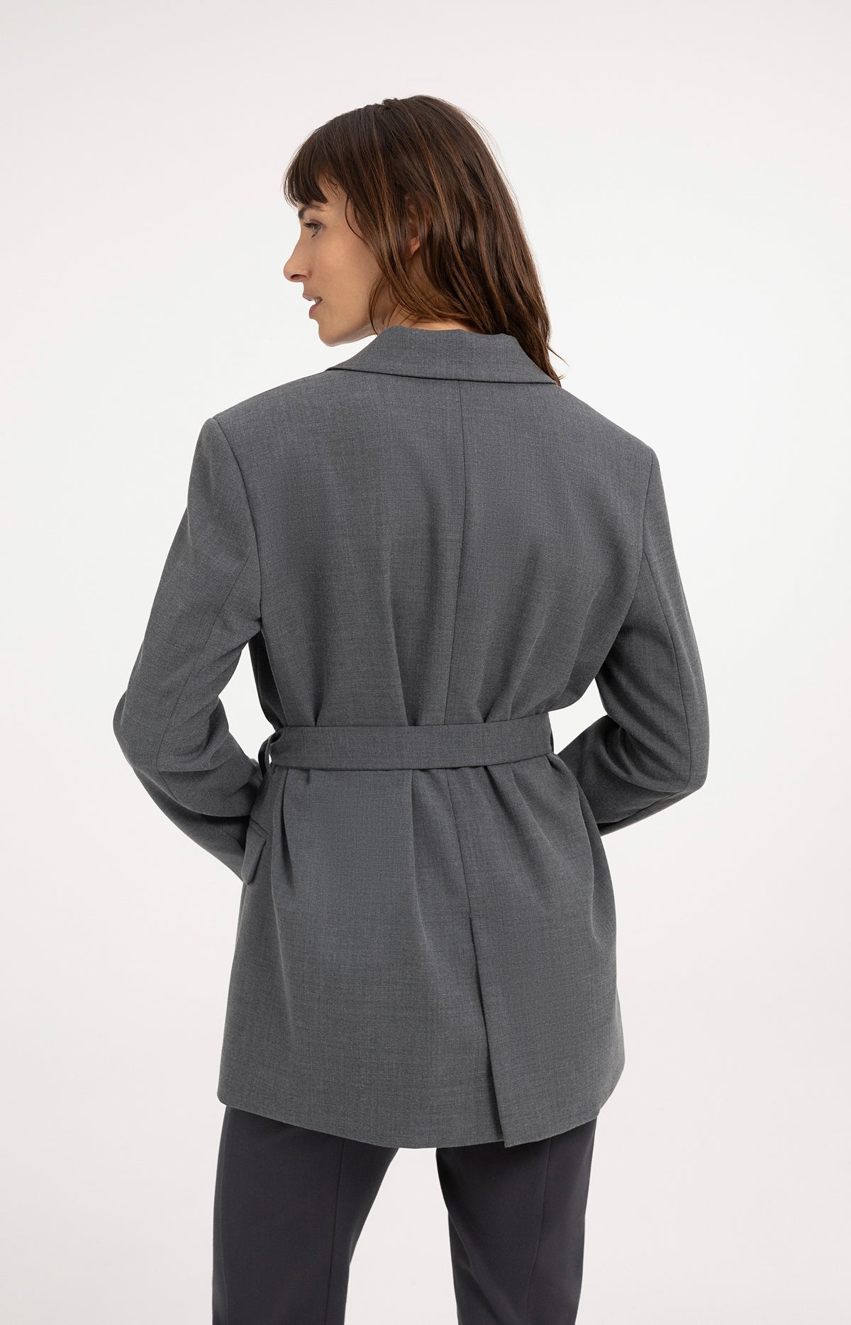 Blazer avec ceinture - Medium Grey Melange