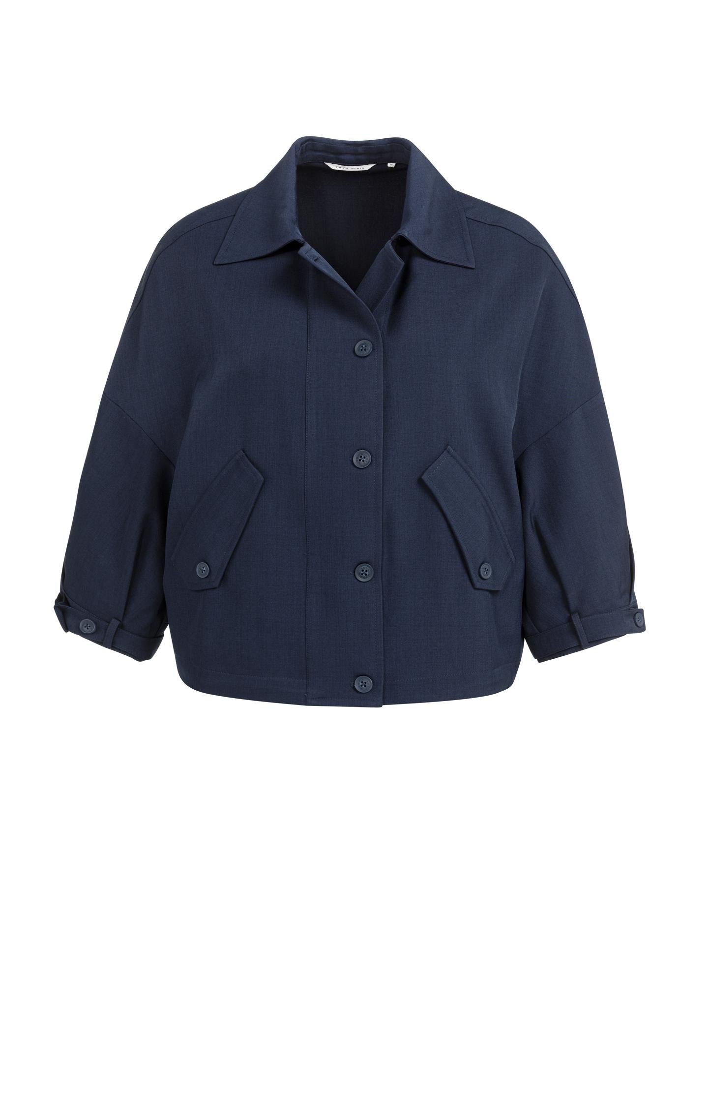 Blouse jacket with adjustable waistband and pockets - Type: product