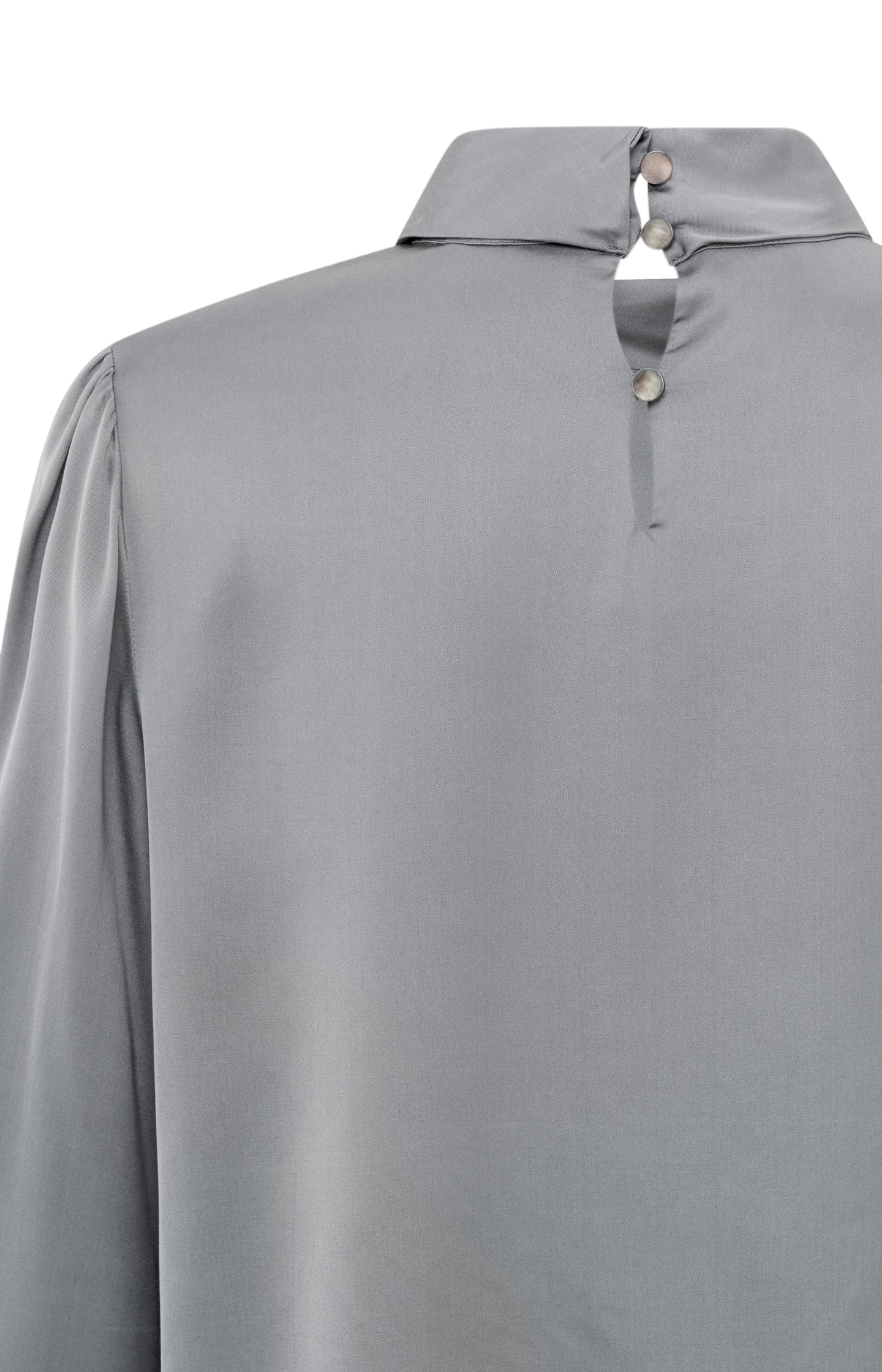 Blouse with pleats and turtleneck