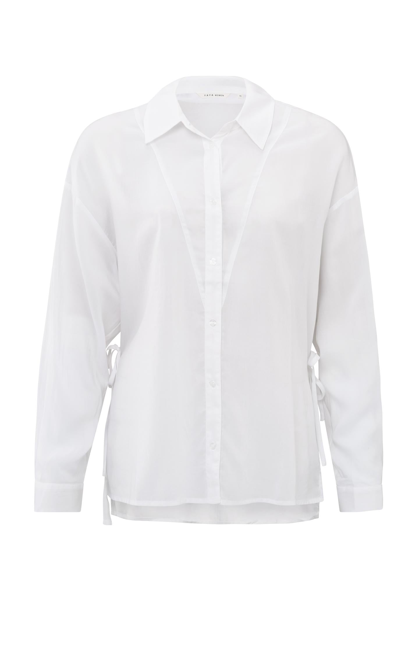 Blouse with adjustable tie strings - Type: product