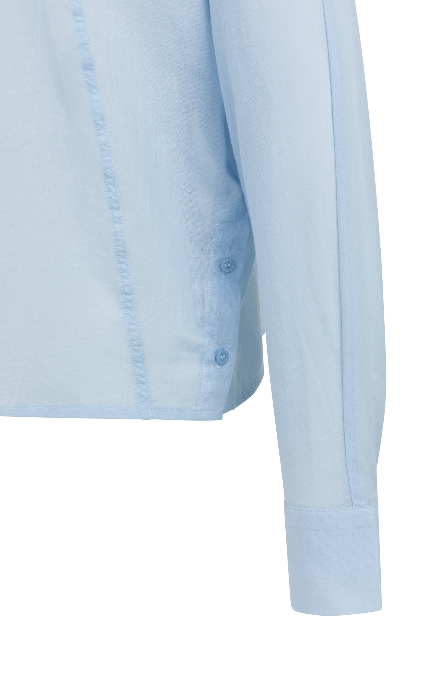 Blouse with angled seams and button details