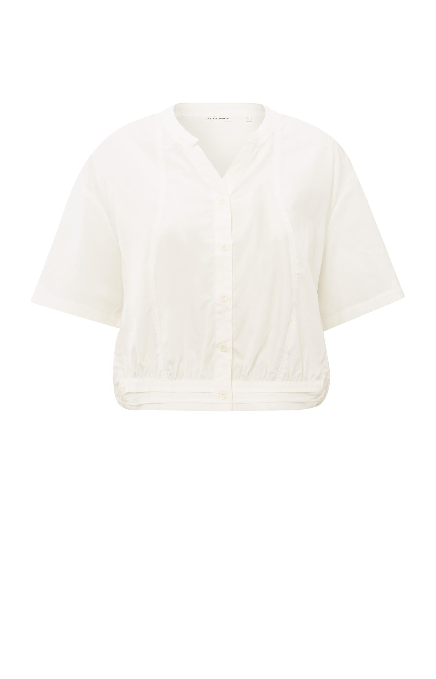 Blouse with drawcord and refined stitching details - Type: product