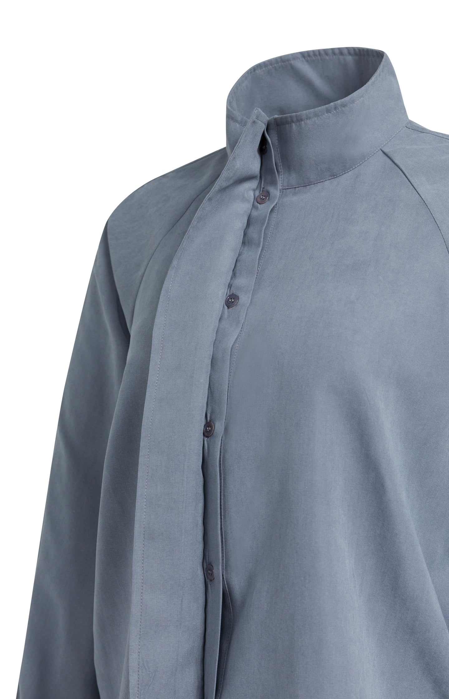 Blouse with high neck and raglan sleeves - Type: lookbook