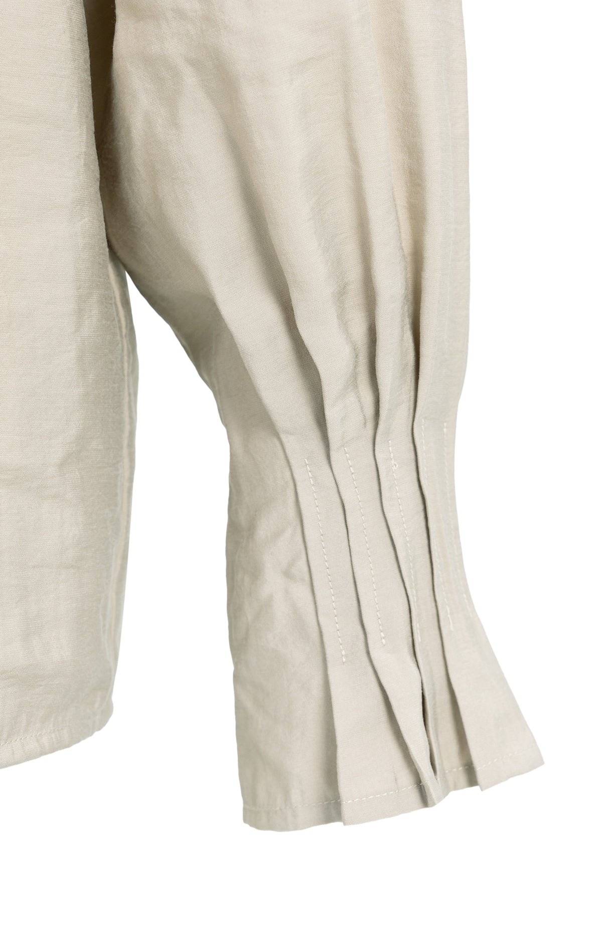 Blouse with pleated collar and cuffs - Pure Cashmere Grey