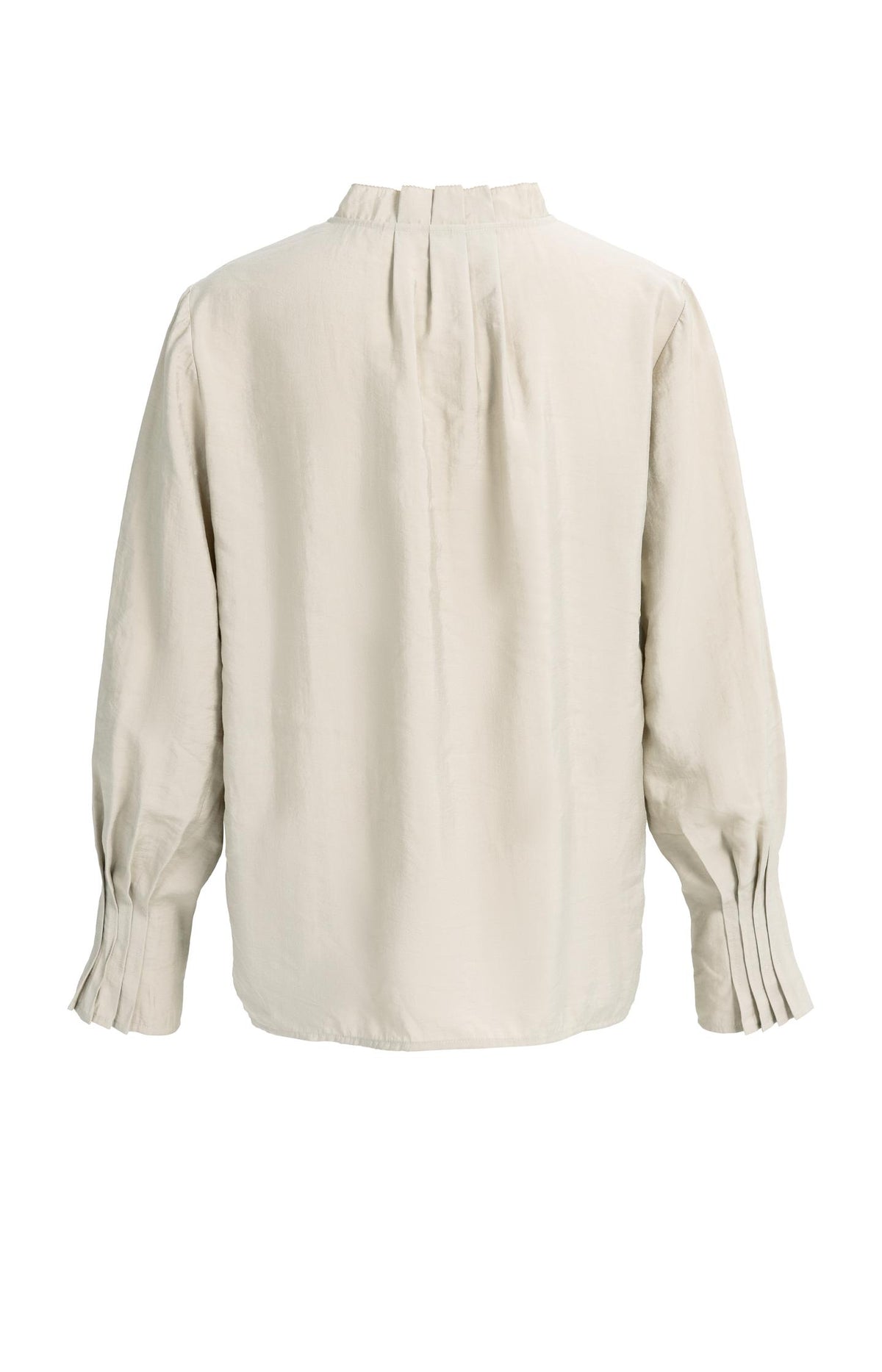 Blouse with pleated collar and cuffs - Pure Cashmere Grey