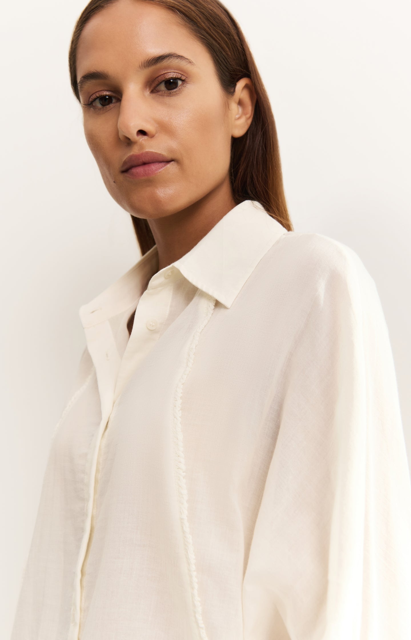 Blouse with subtle stitching details