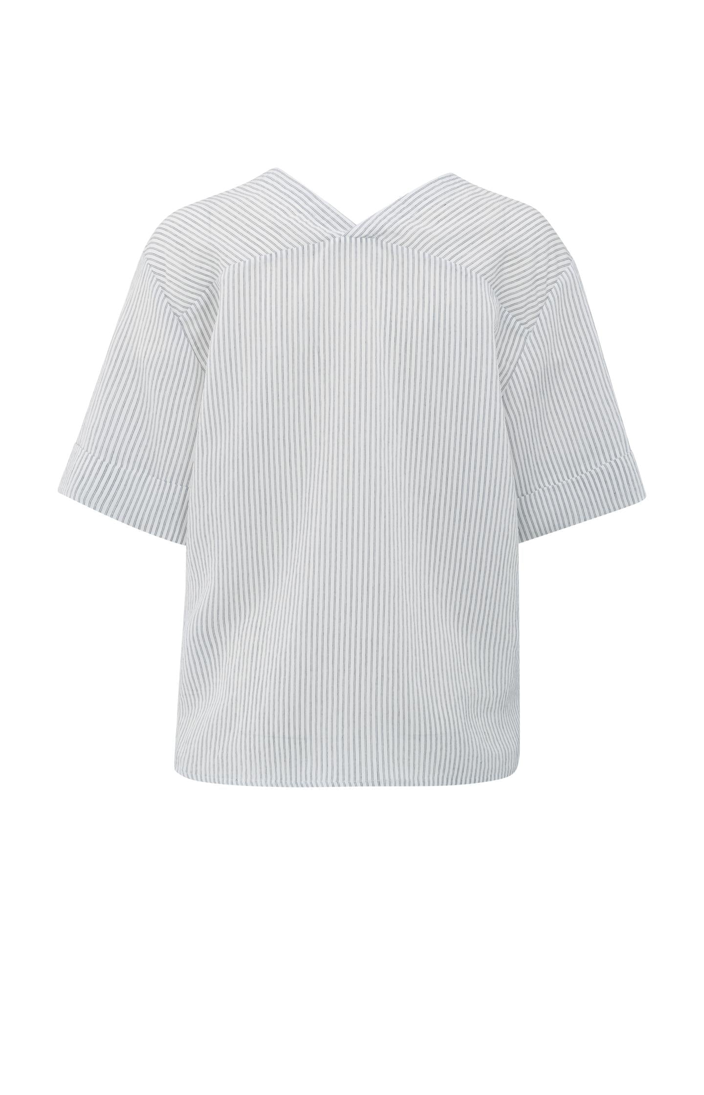 Blouse with V-neck and crossed back