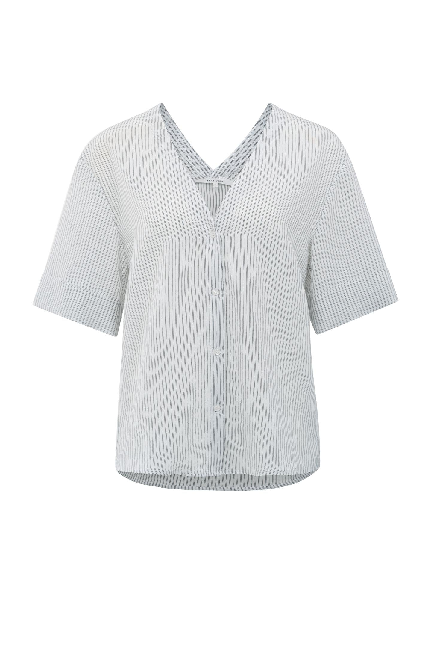Blouse with V-neck and crossed back