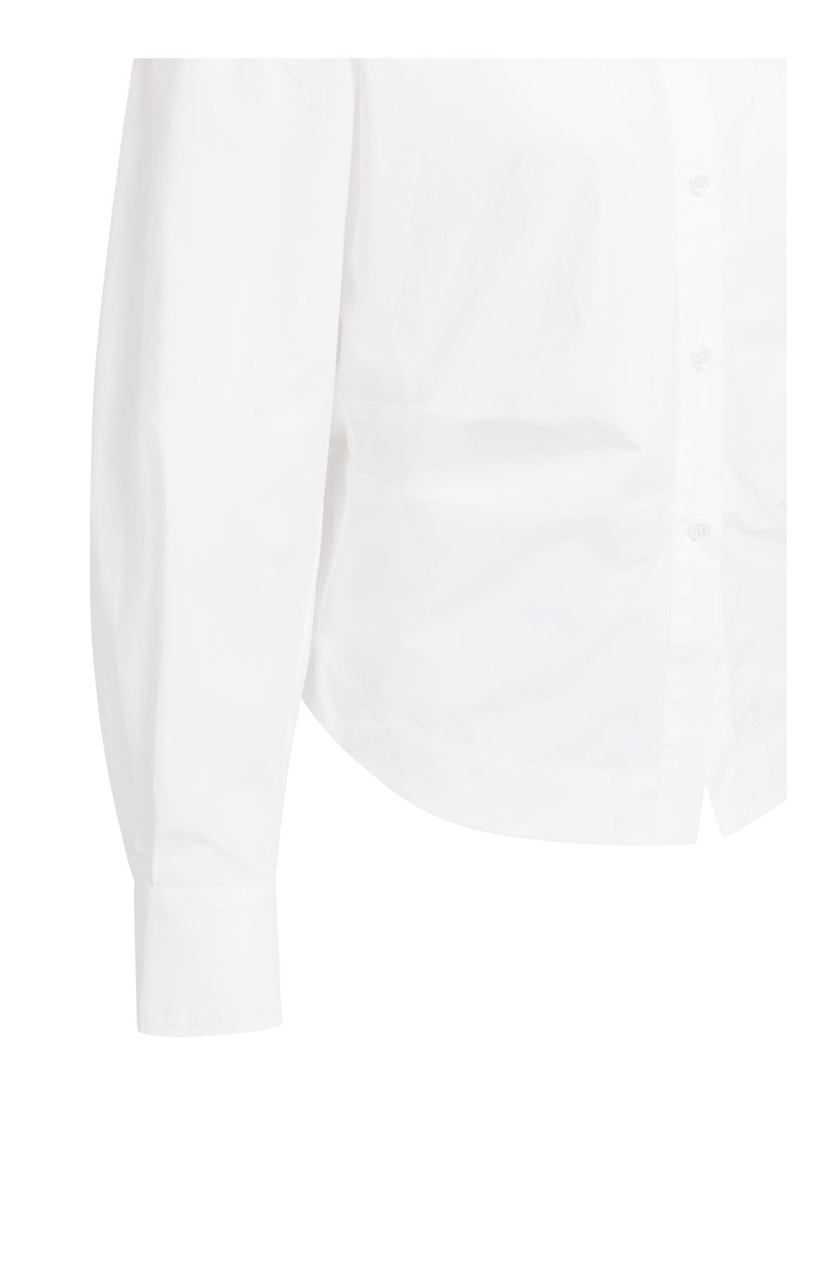 Blouse with waist accent and pleat detail