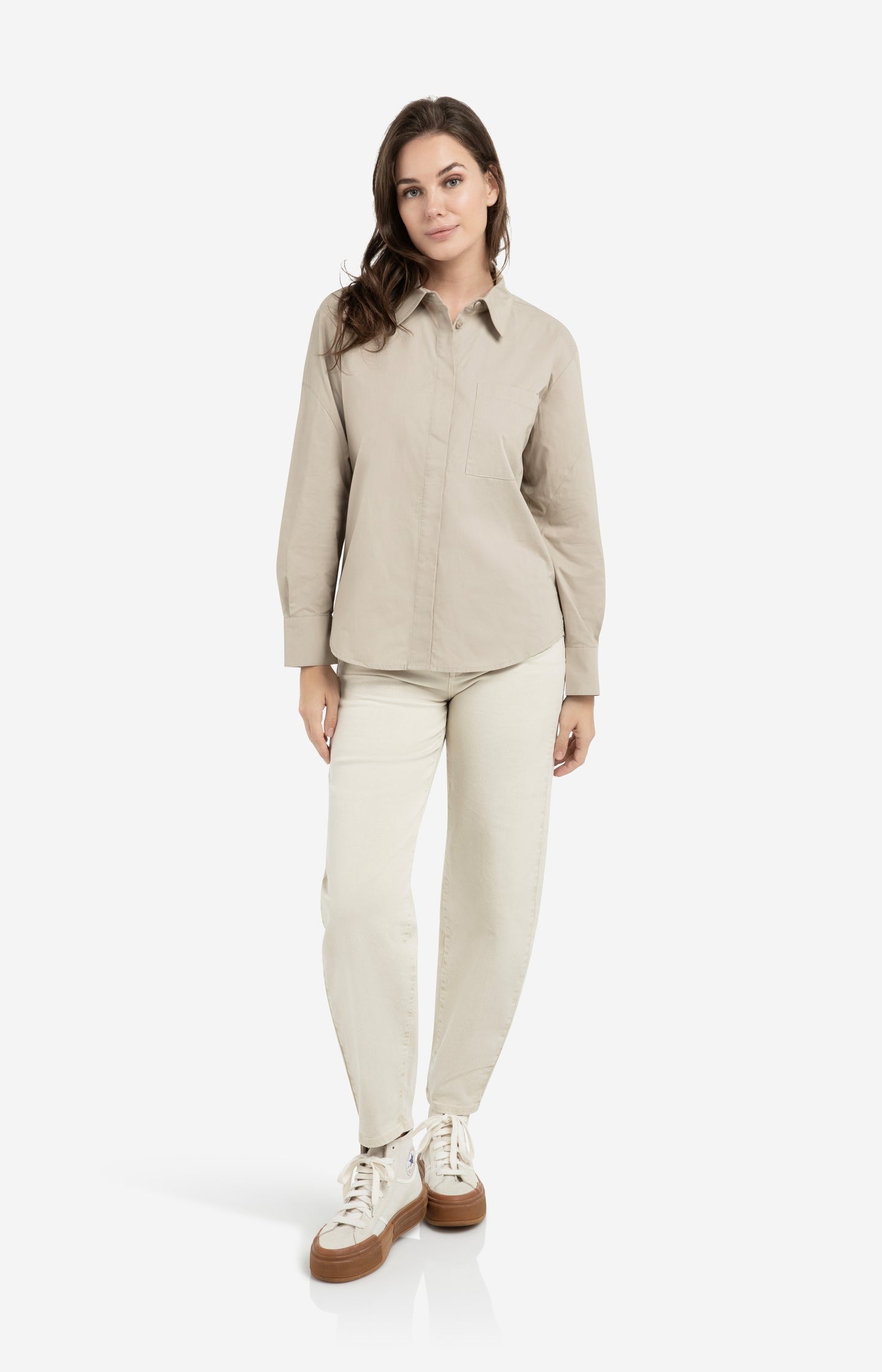 Boyfriend blouse with seam detail