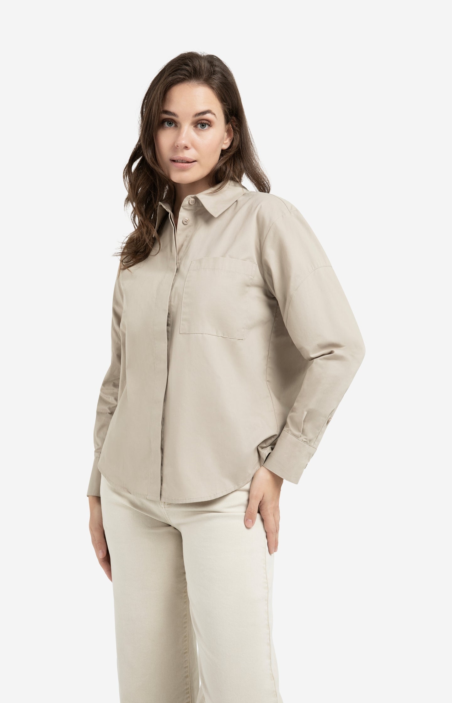 Boyfriend blouse with seam detail