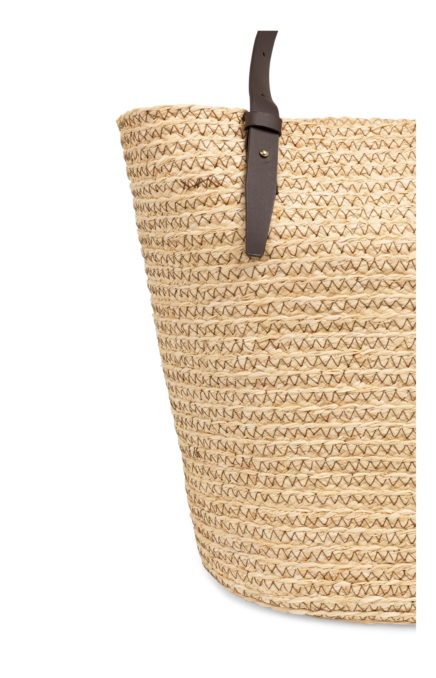 Braided straw shopper with adjustable straps - Type: product