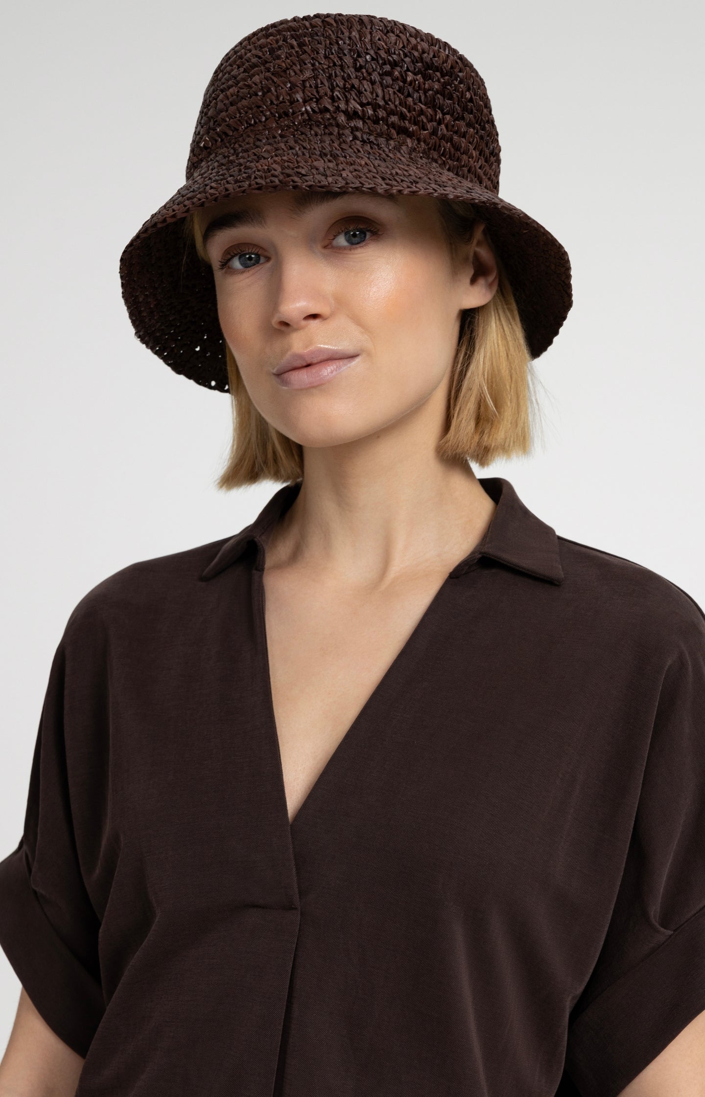 Bucket hat in crochet straw - Type: lookbook