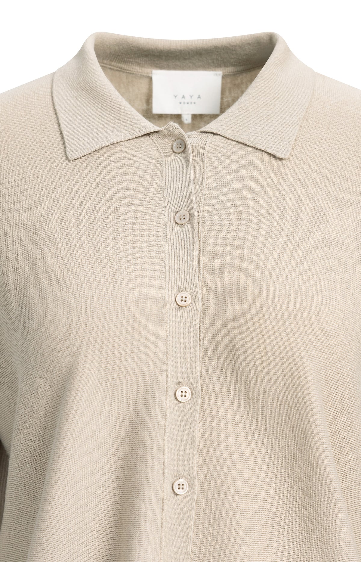 Cardigan with collar and button closure - Pure Cashmere Grey