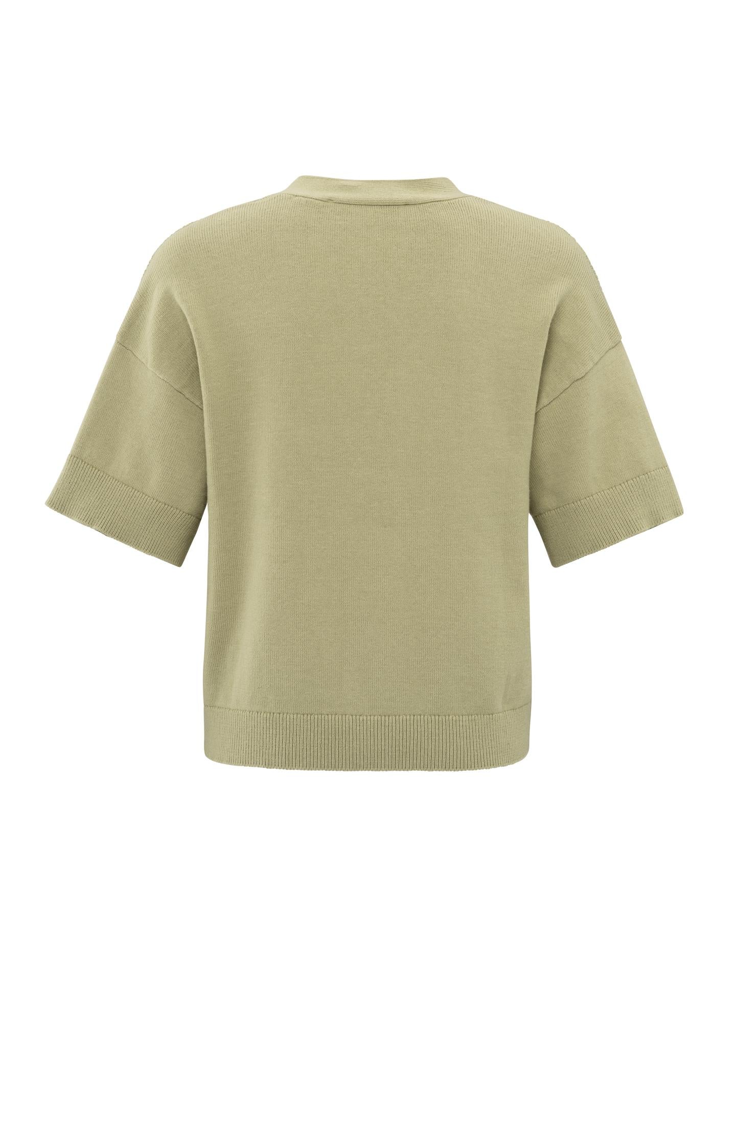 Cardigan with ribbed details