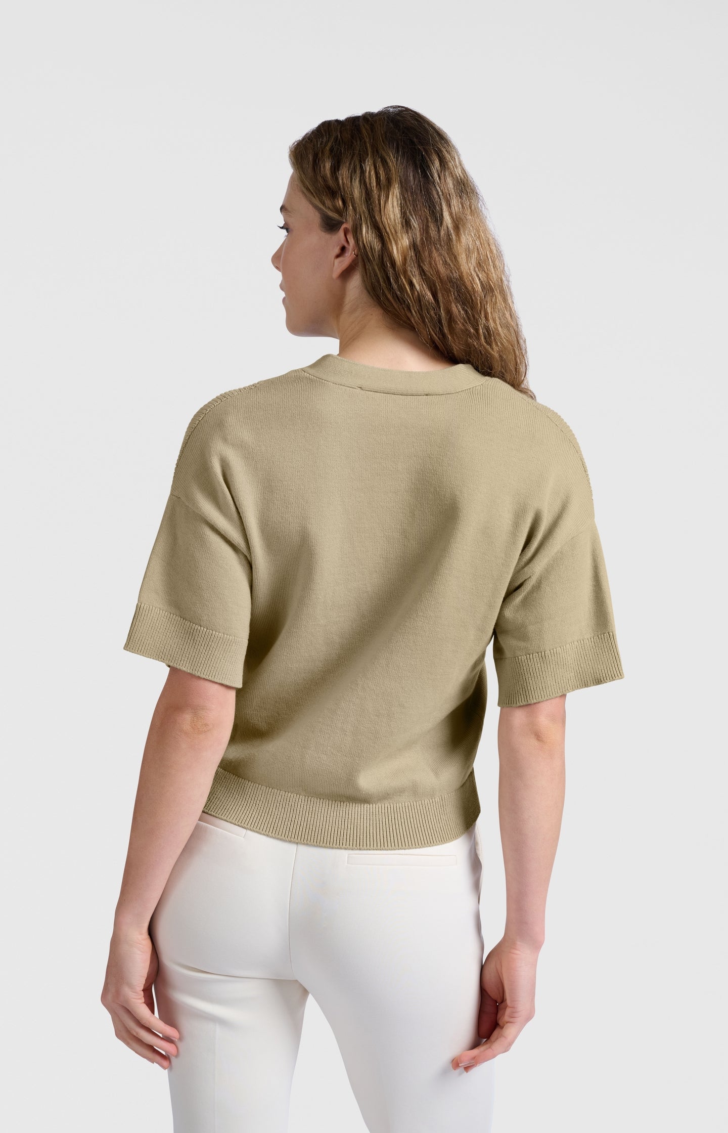 Cardigan with ribbed details