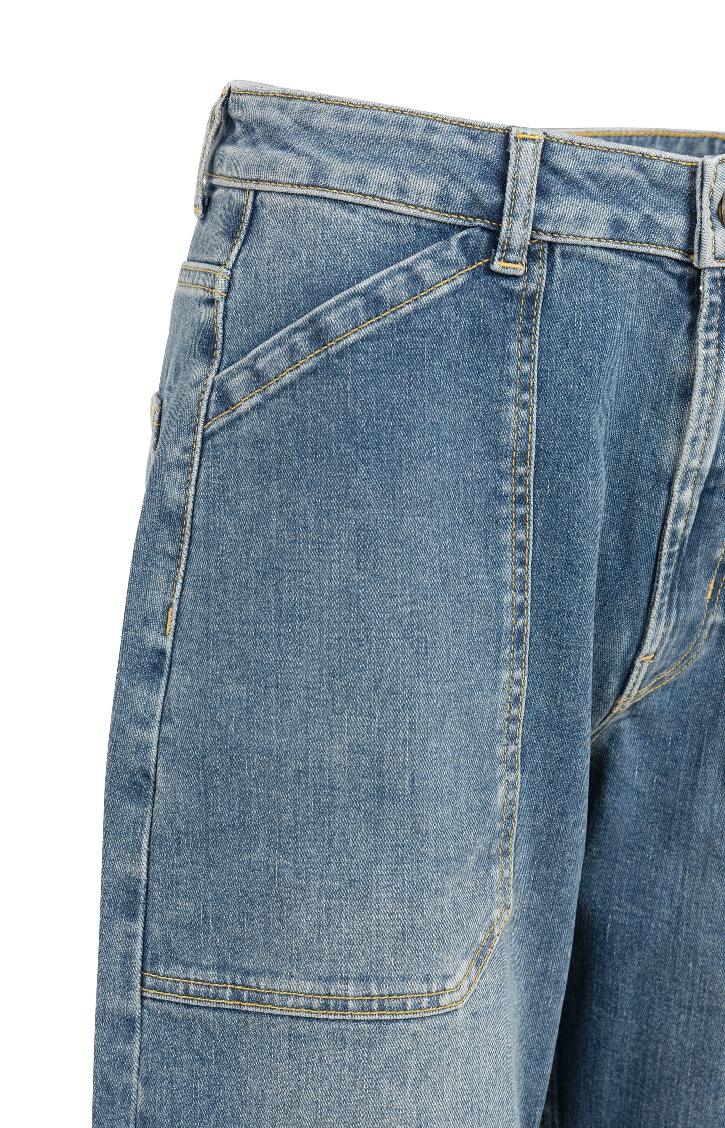 Cargo jeans with low crotch and wide legs