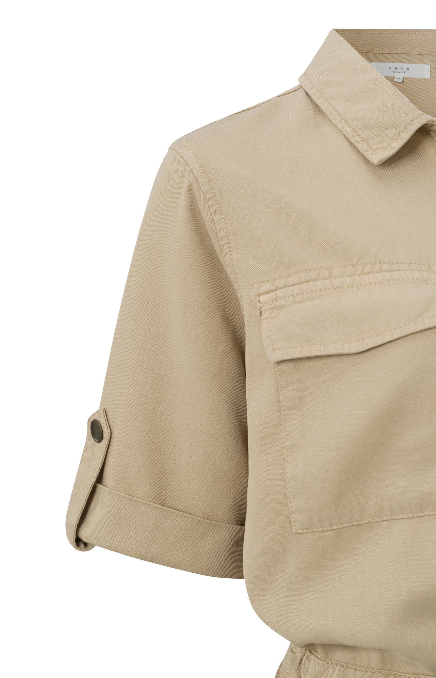 Cargo playsuit with short sleeves, buttons and pockets