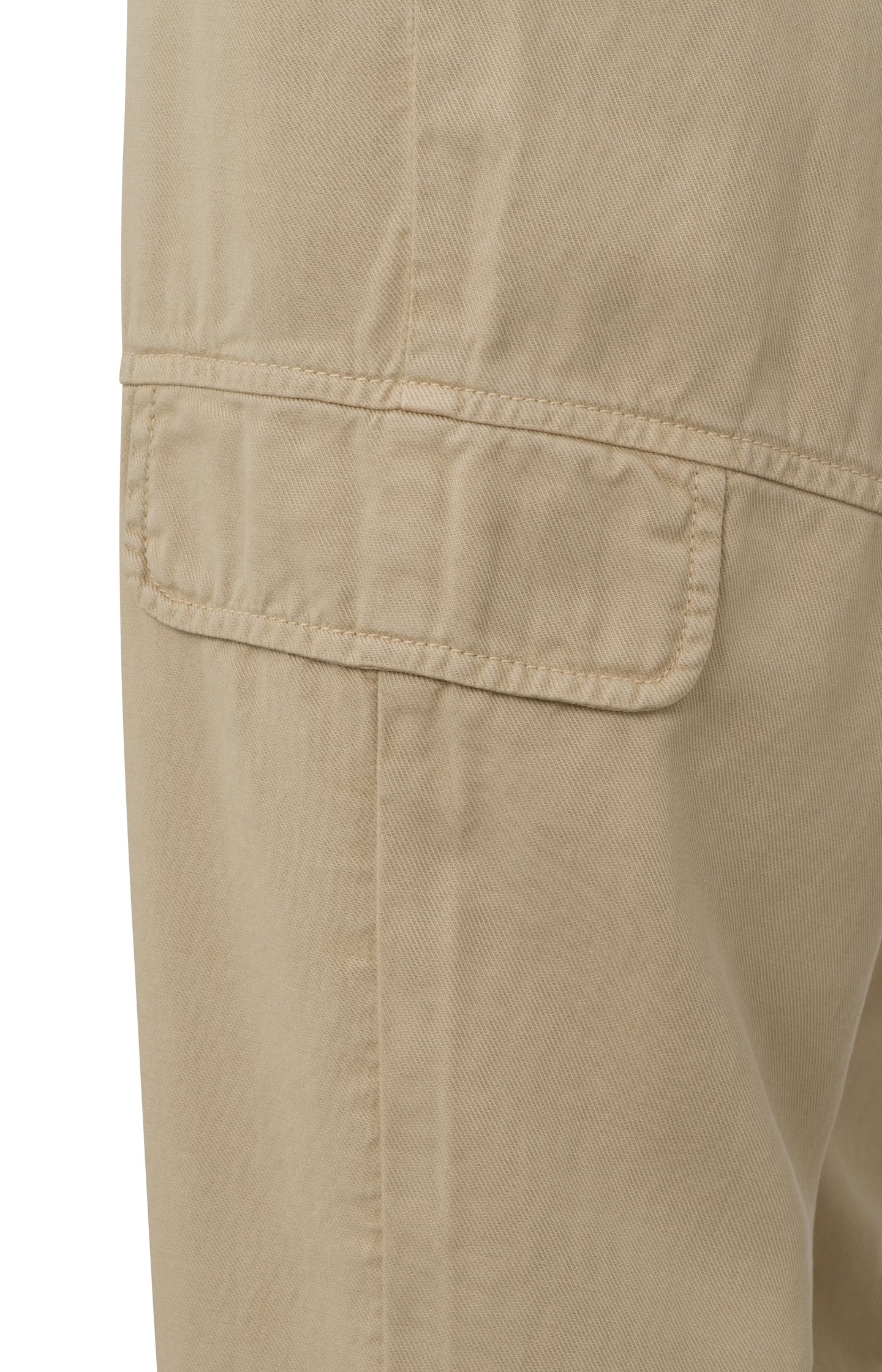 Cargo trousers with pockets, zip fly and elastic cuff