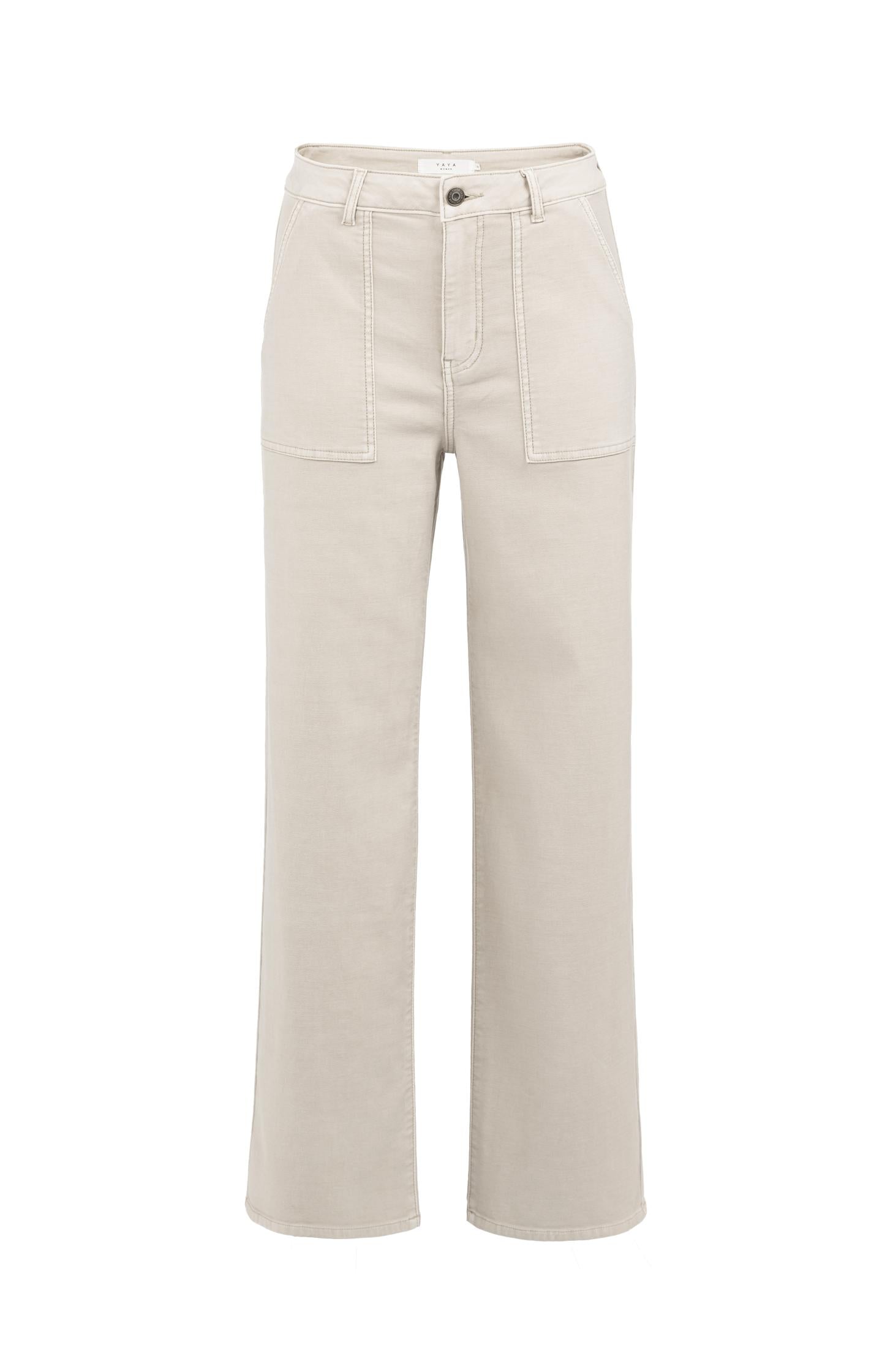 Cargo trousers with straight legs and patch pockets (L34) - Type: product