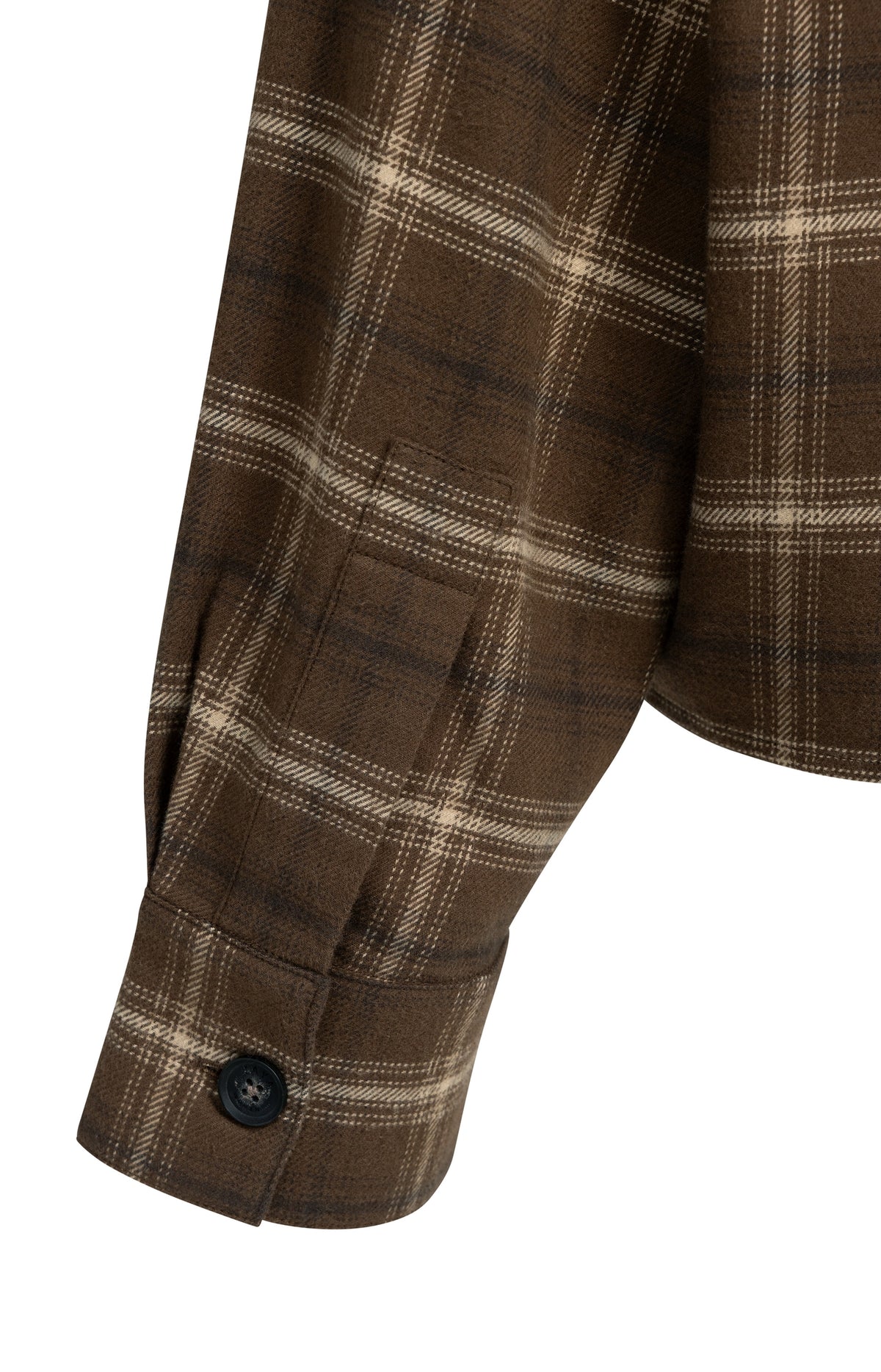 Checked flannel blouse - Cocoa Brown Dessin