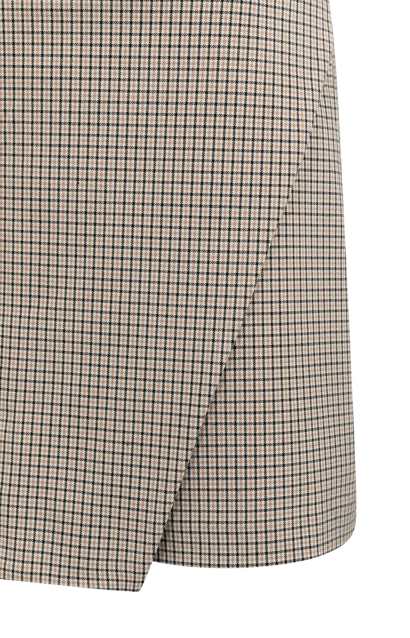 Checked mini skirt with faux wrap detail