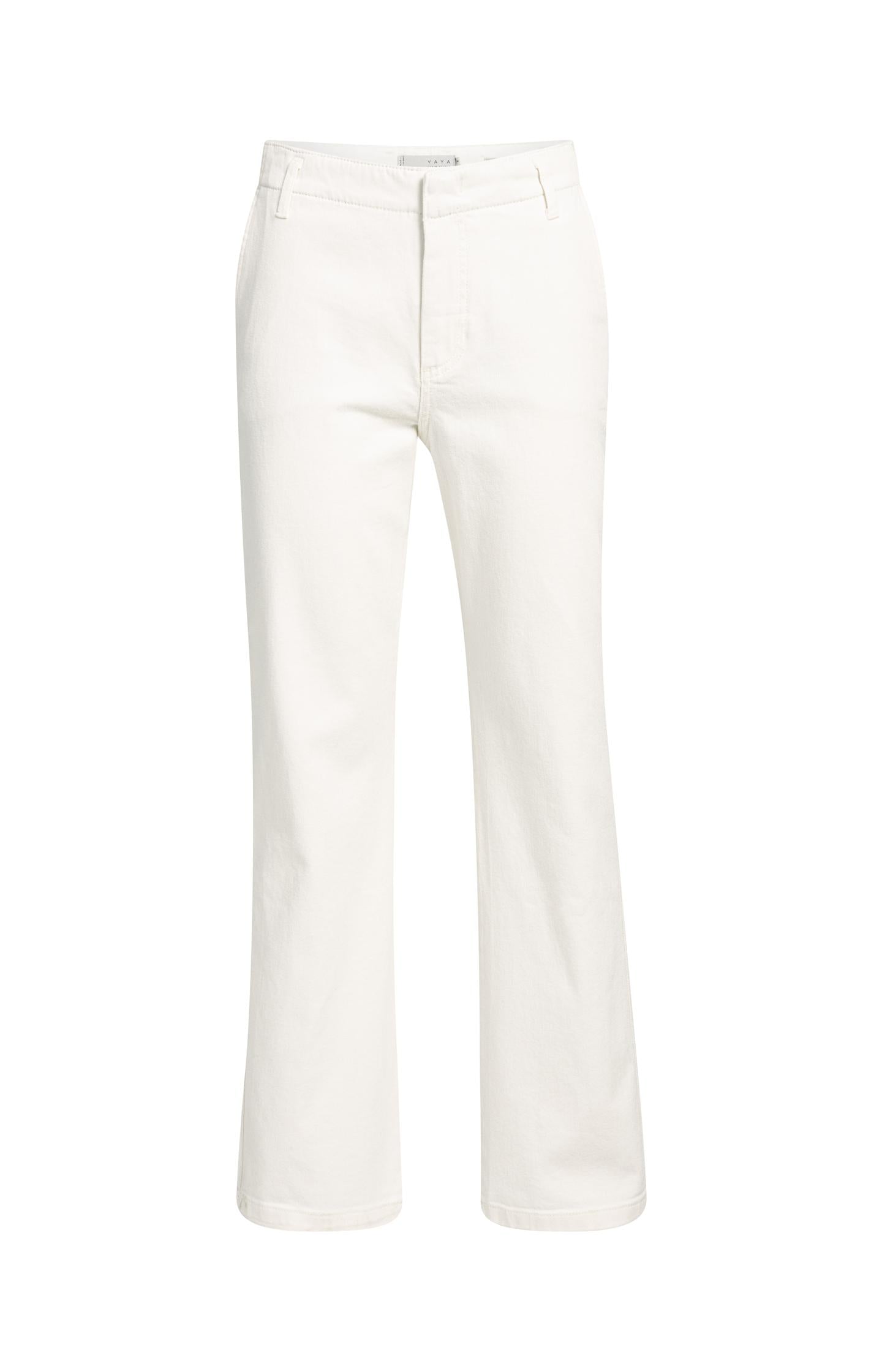 Chino jeans with straight legs and welt pockets (L32)