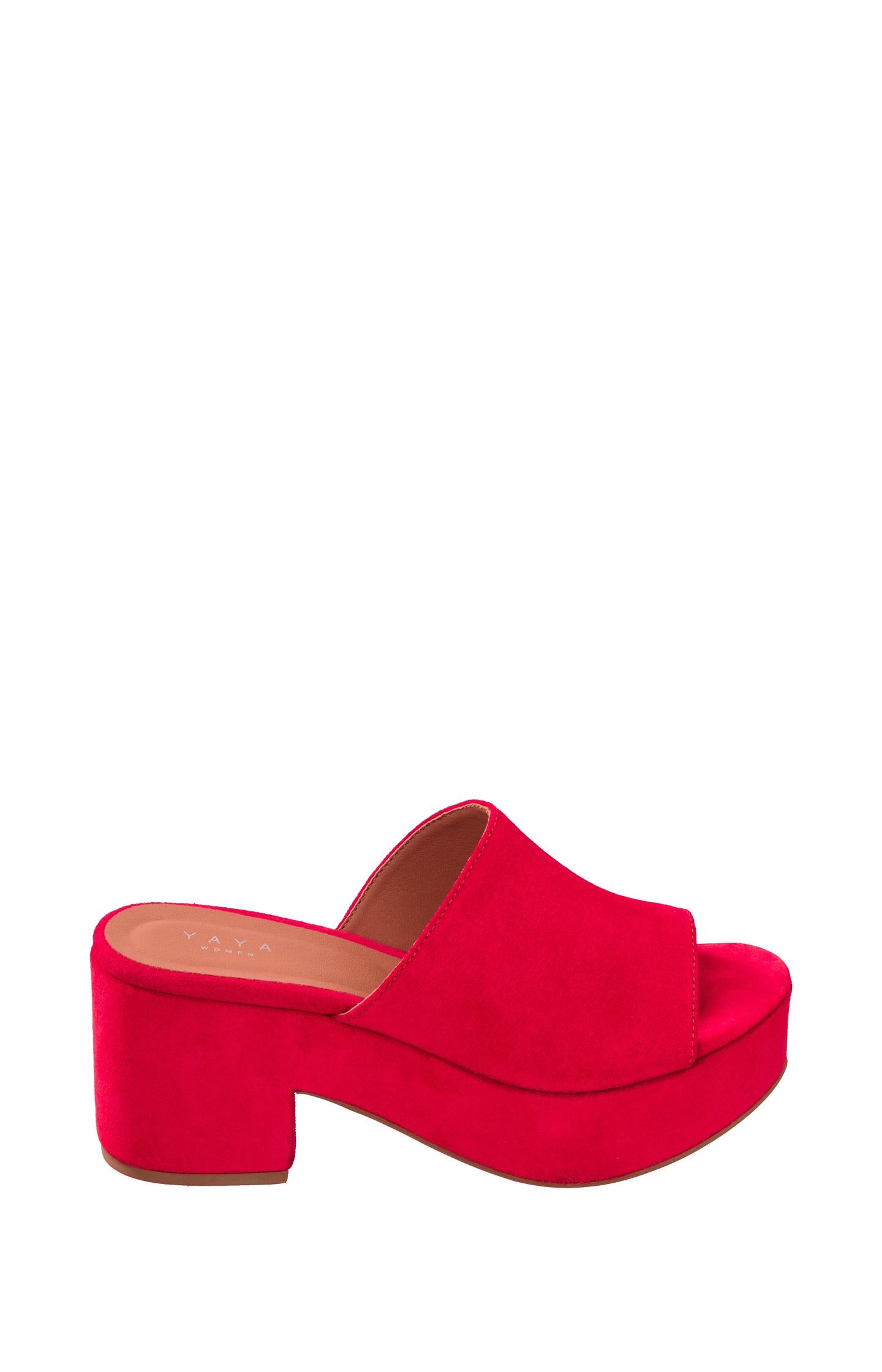 Chunky mule made from suede