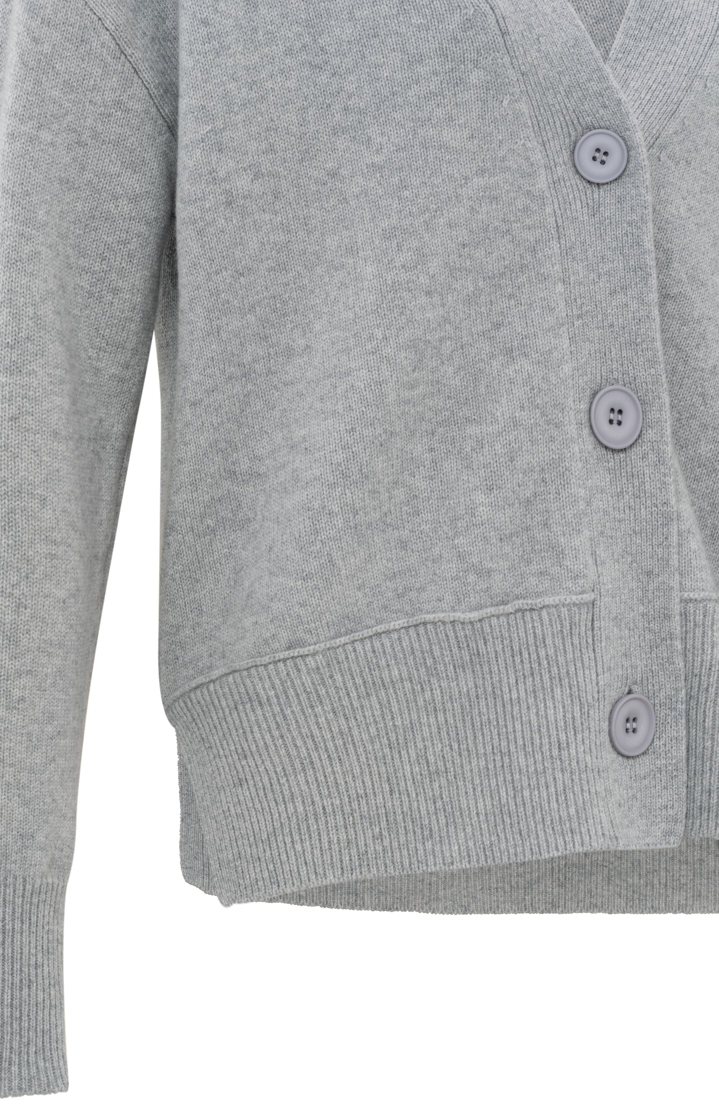 Classic cardigan with long sleeves, V-neck and buttons