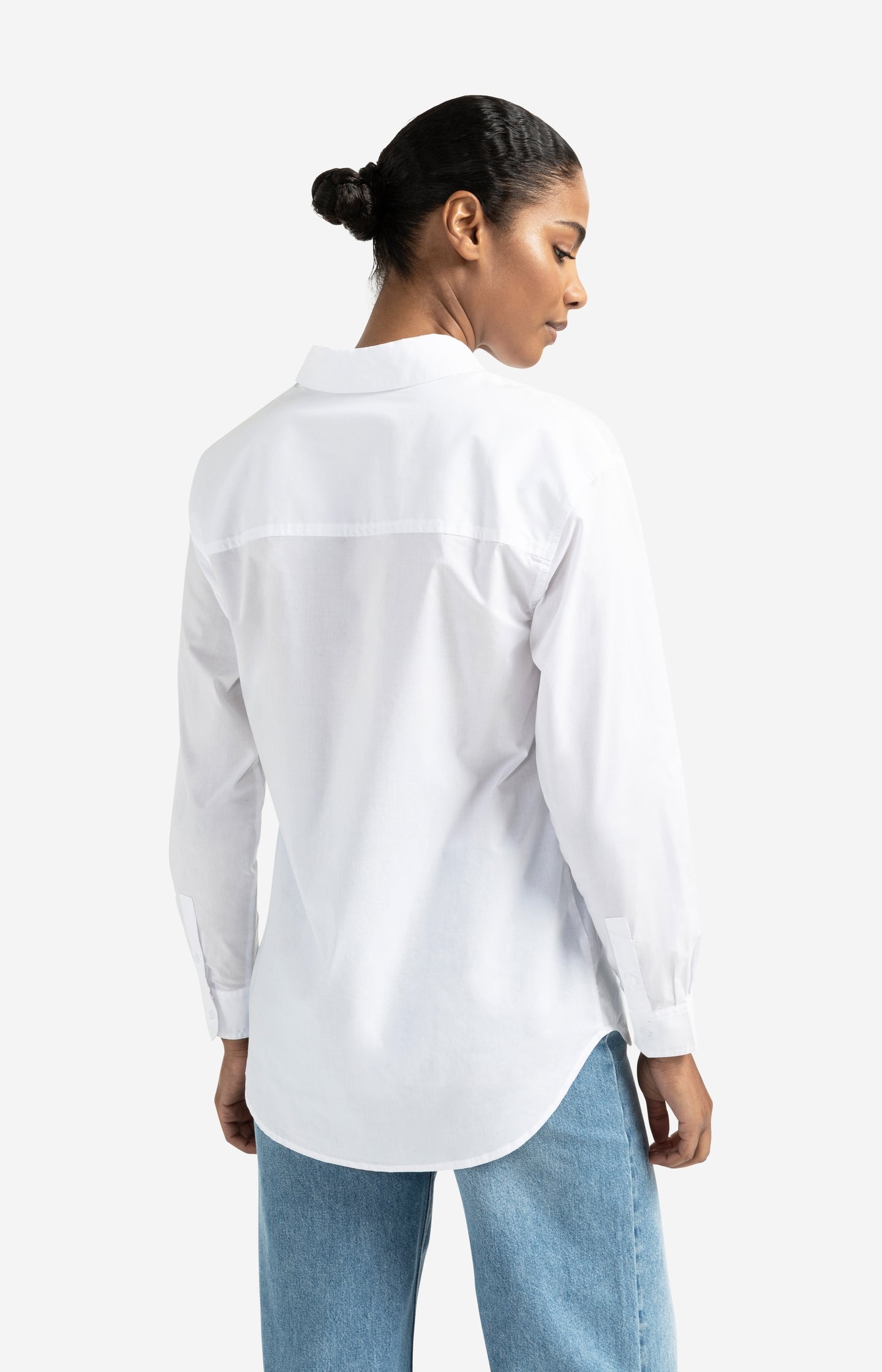 Classic poplin shirt with oversized boyfriend fit