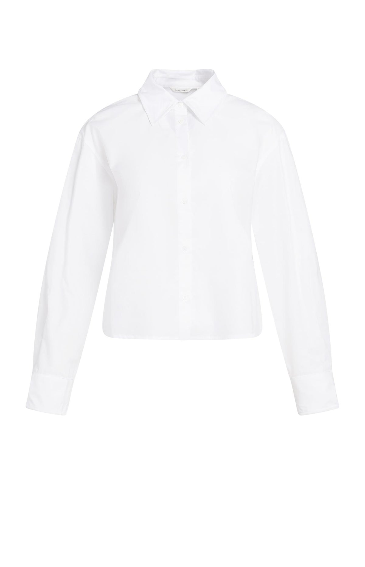 Cotton blouse with wired collar and cuffs