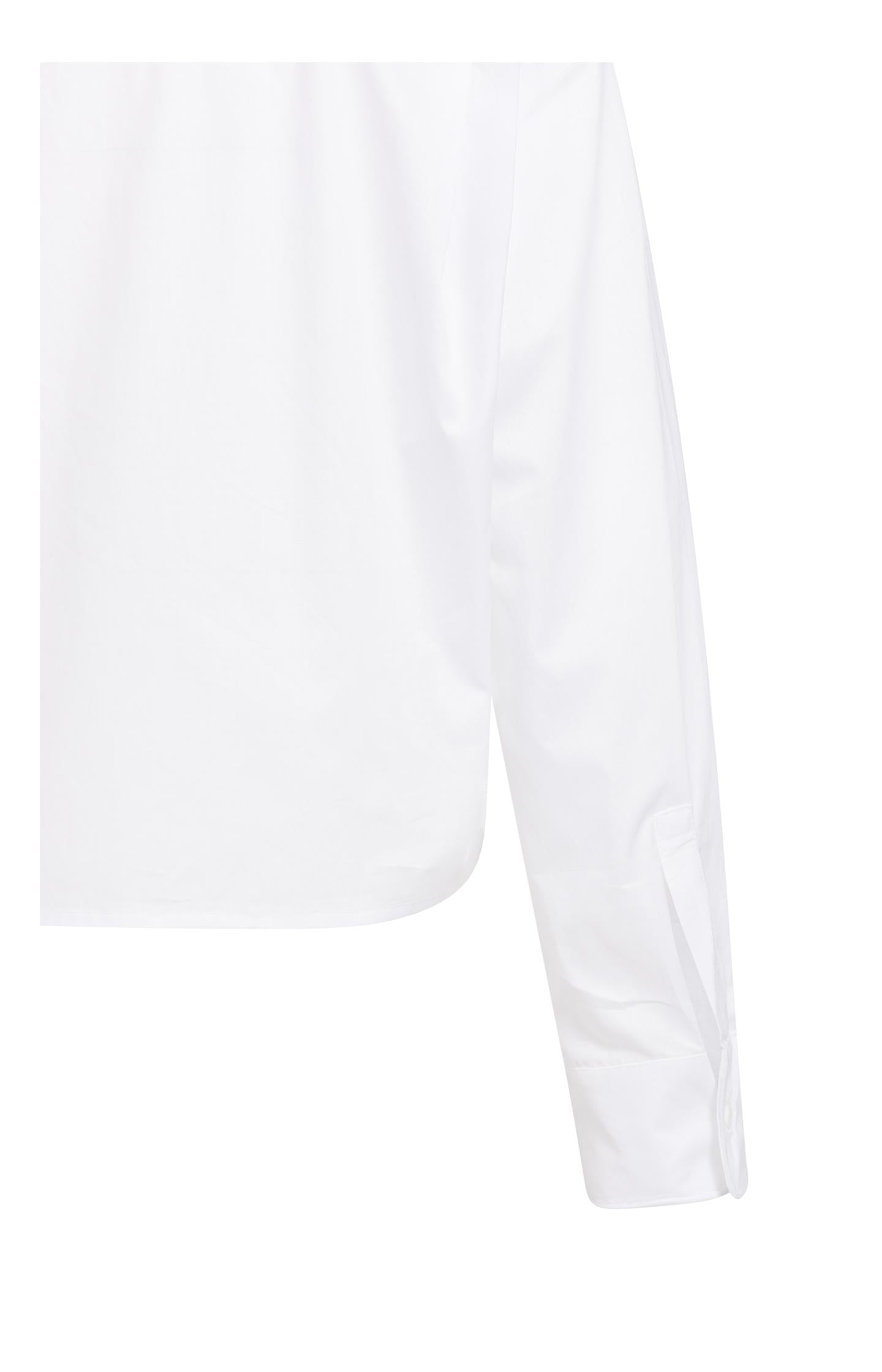 Cotton blouse with wired collar and cuffs