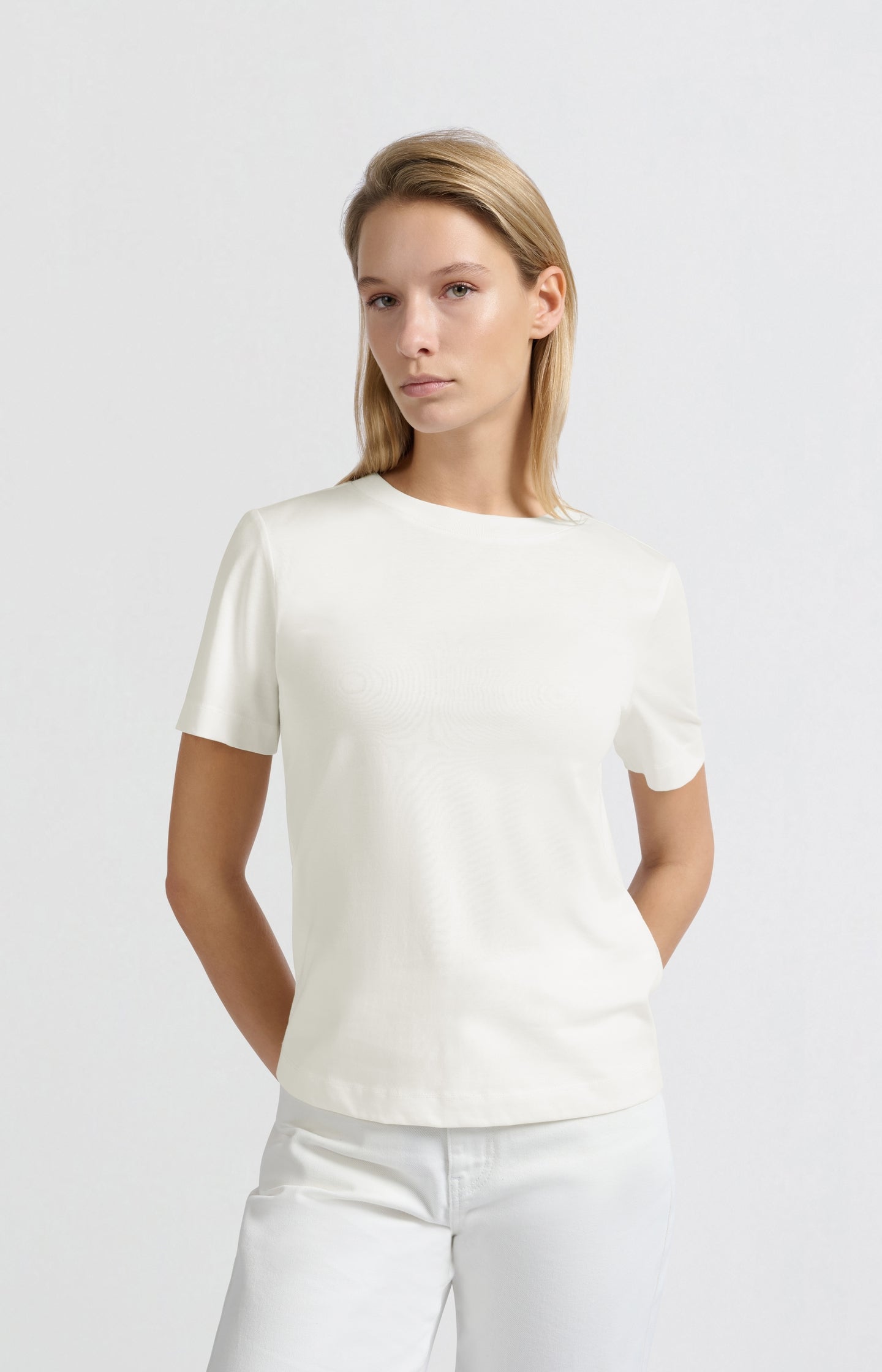 Crew neck T-shirt with regular fit