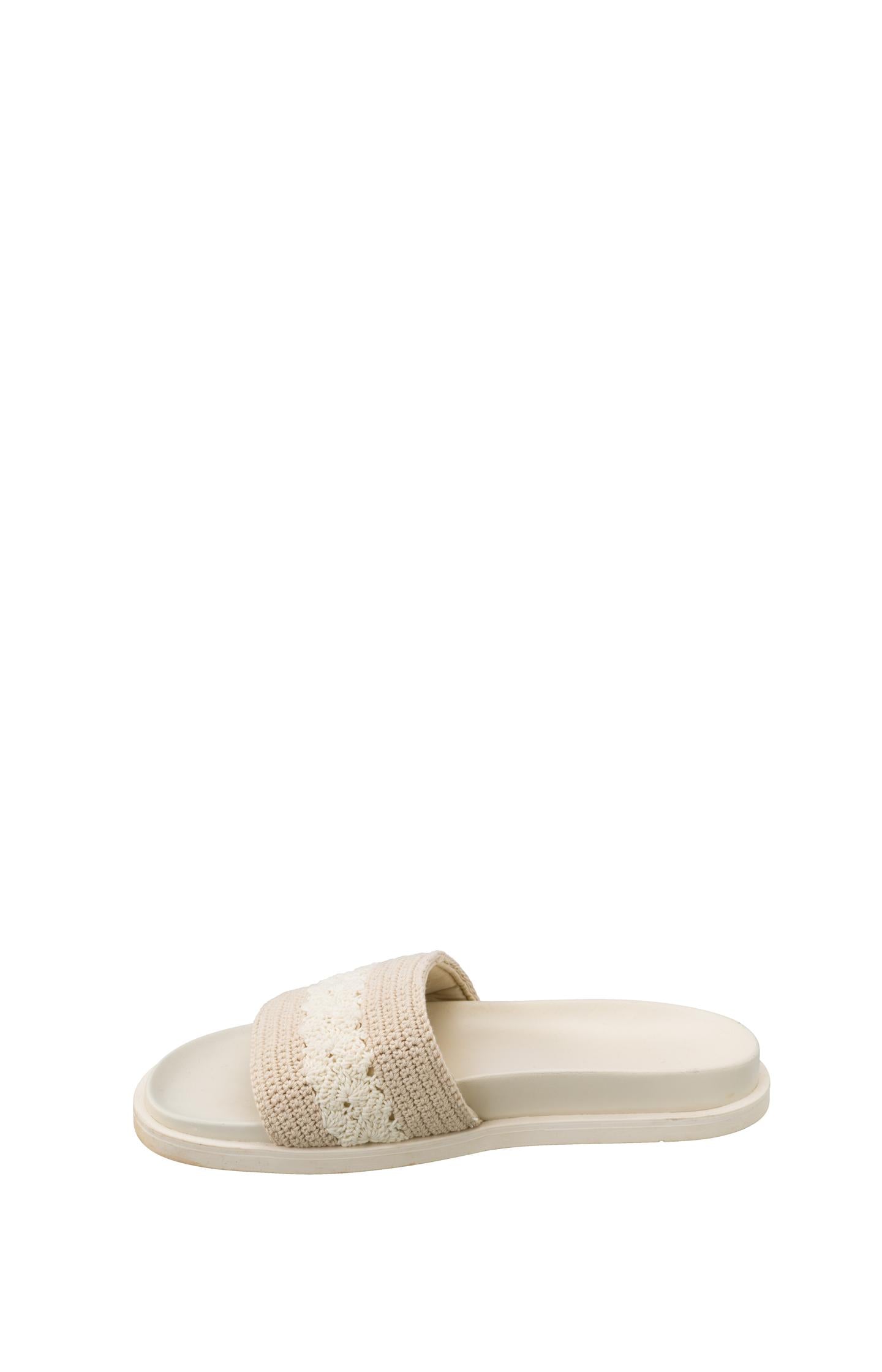 Crochet sandal with stripe - Star White Dessin