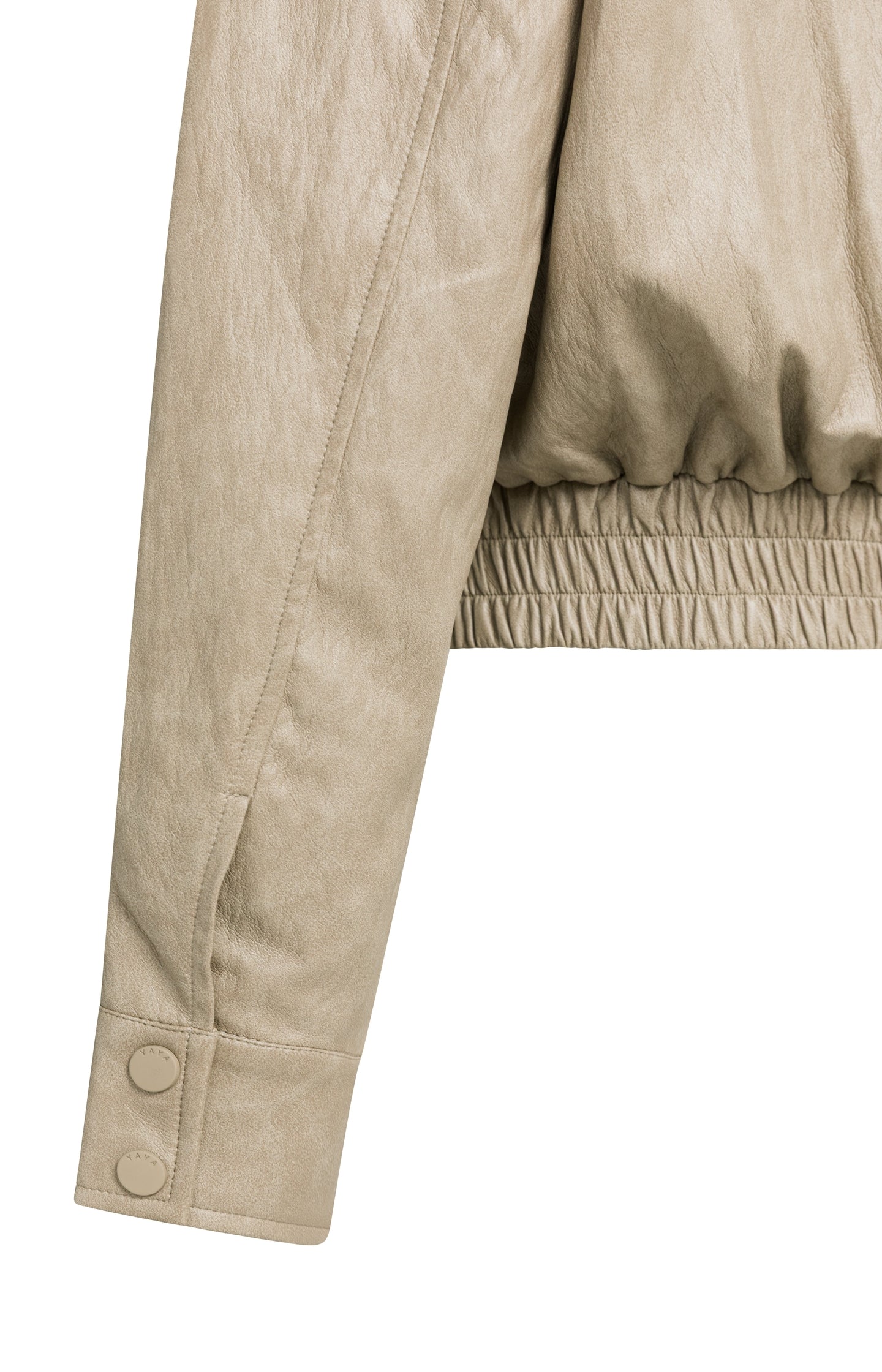 Cropped faux leather jacket