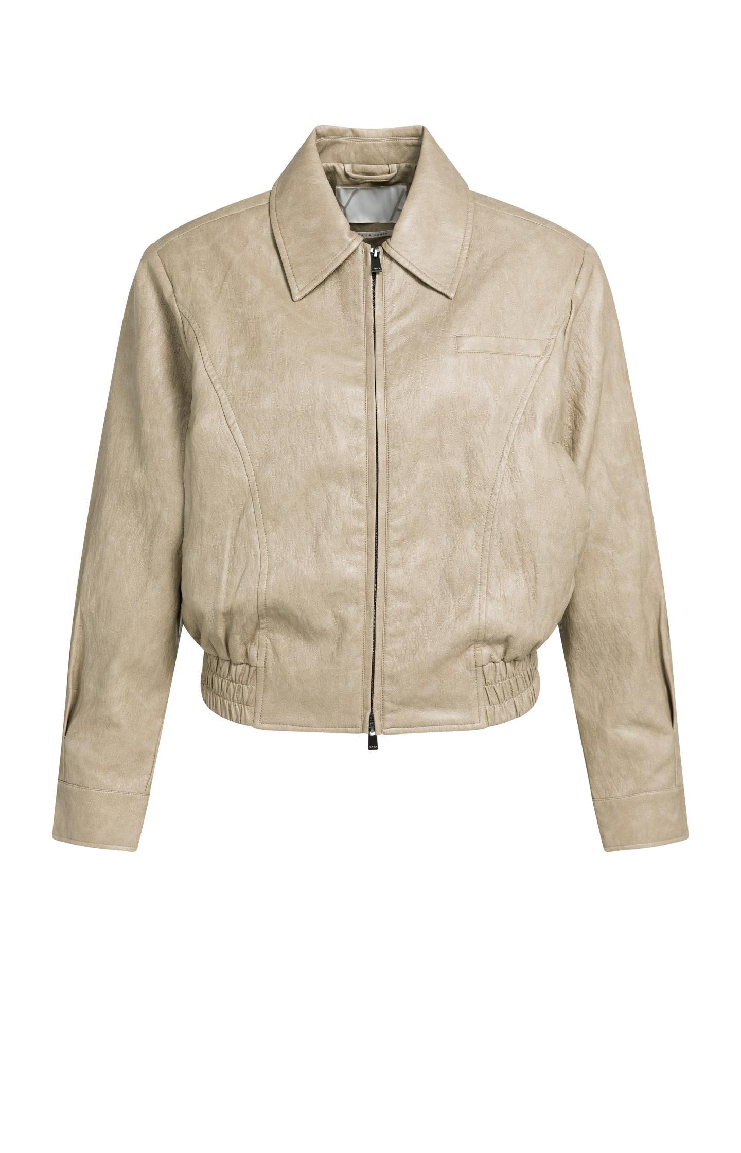 Veste courte en similicuir